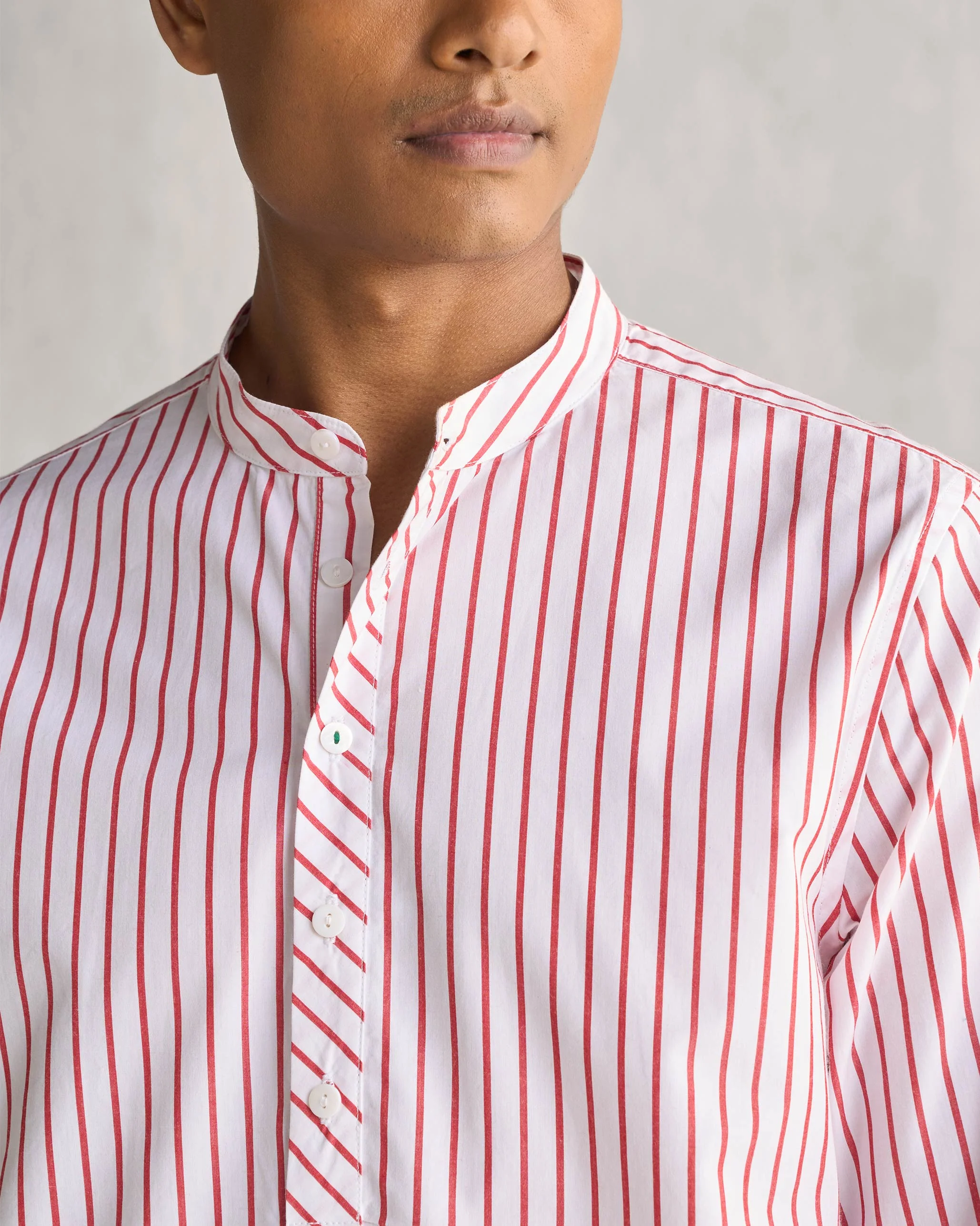 Jashn Kurta - Red & White - Image 3