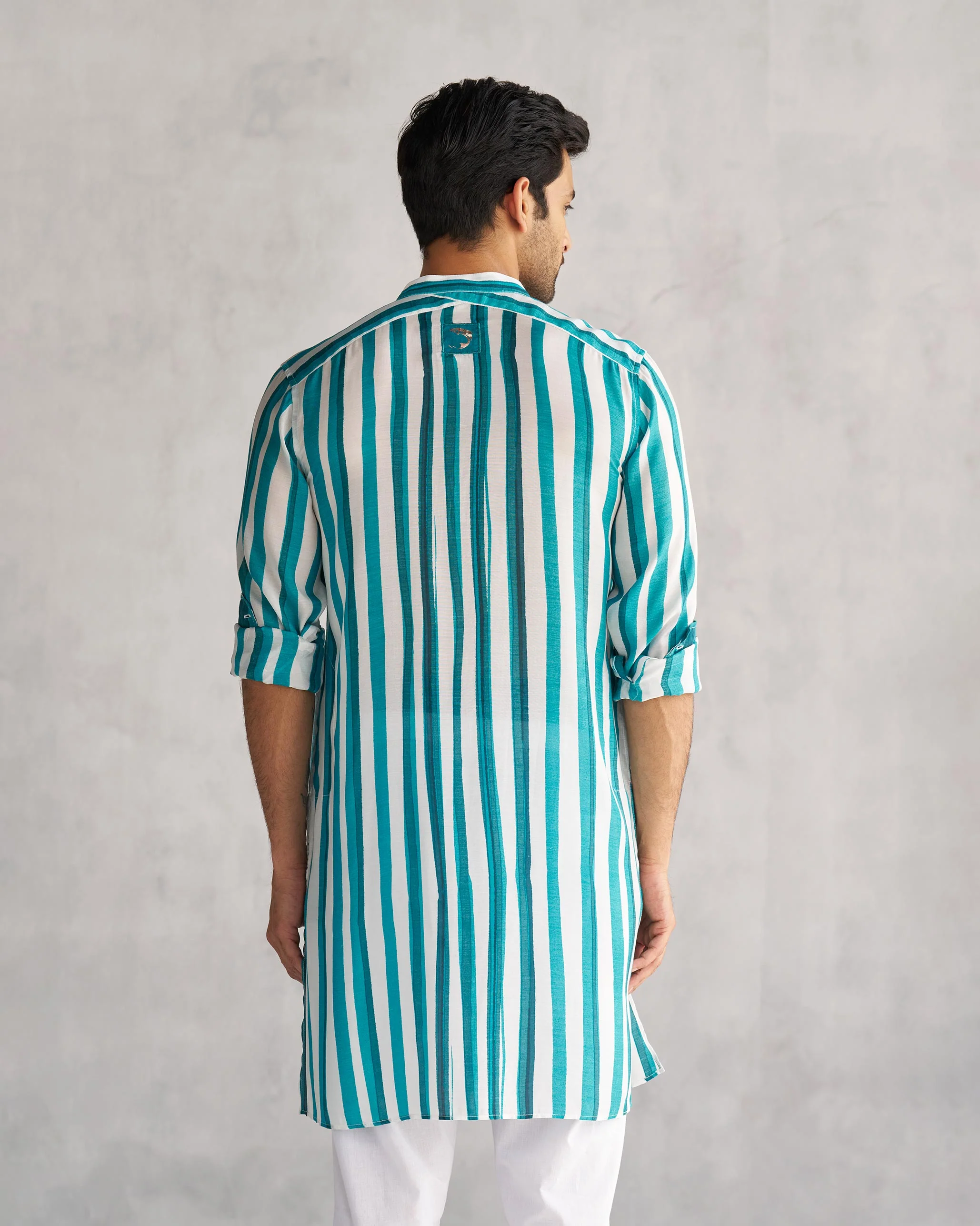 Jashn Kurta - Teal & White Tssxnb - Image 5