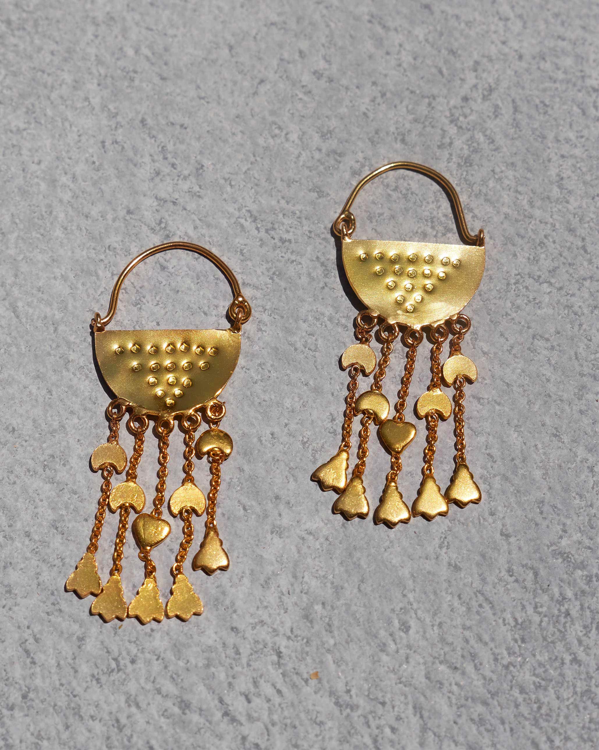 Jhil mil Earrings - Gold - Image 3