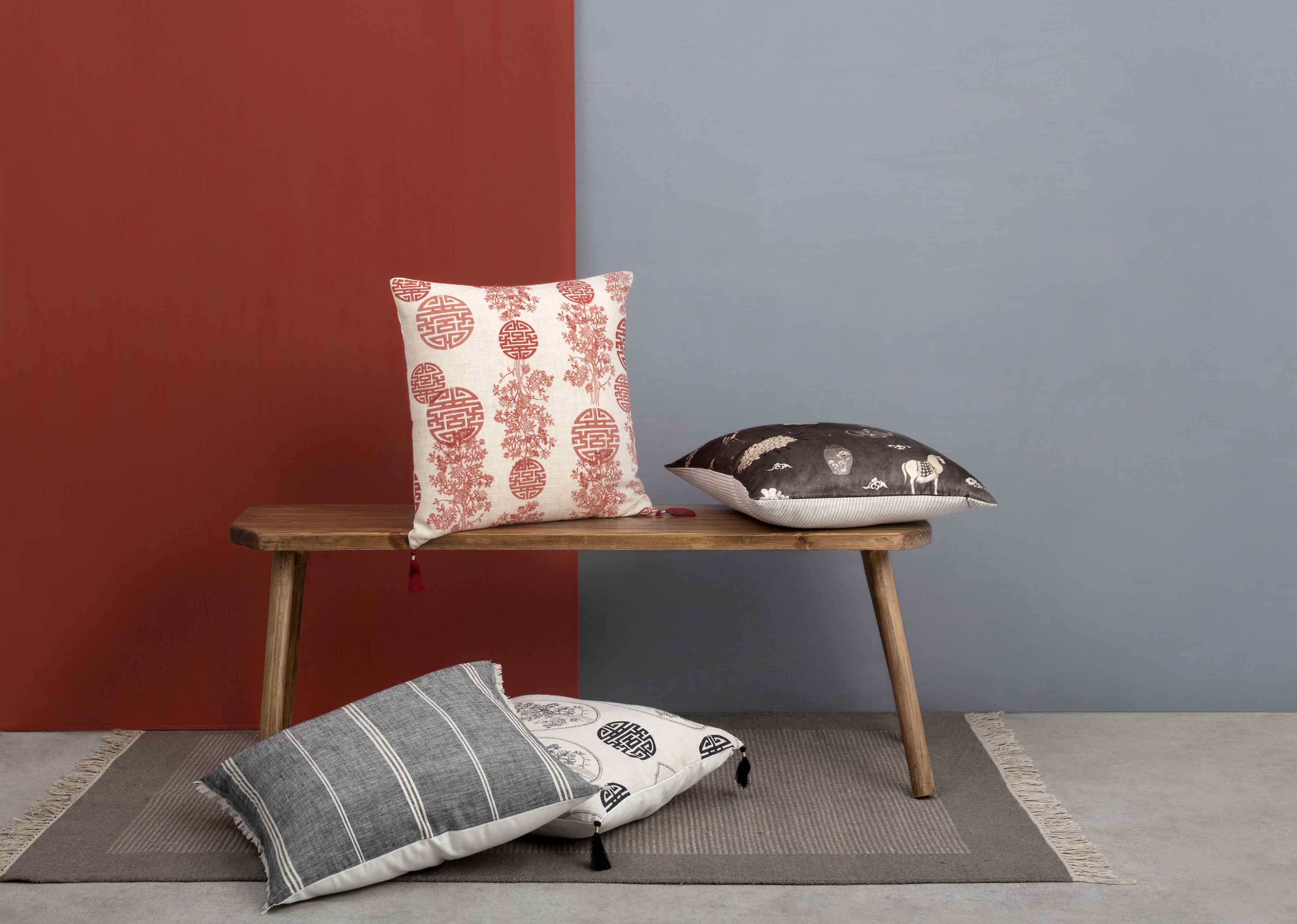 Jia Cushion Cover - Red - Image 3