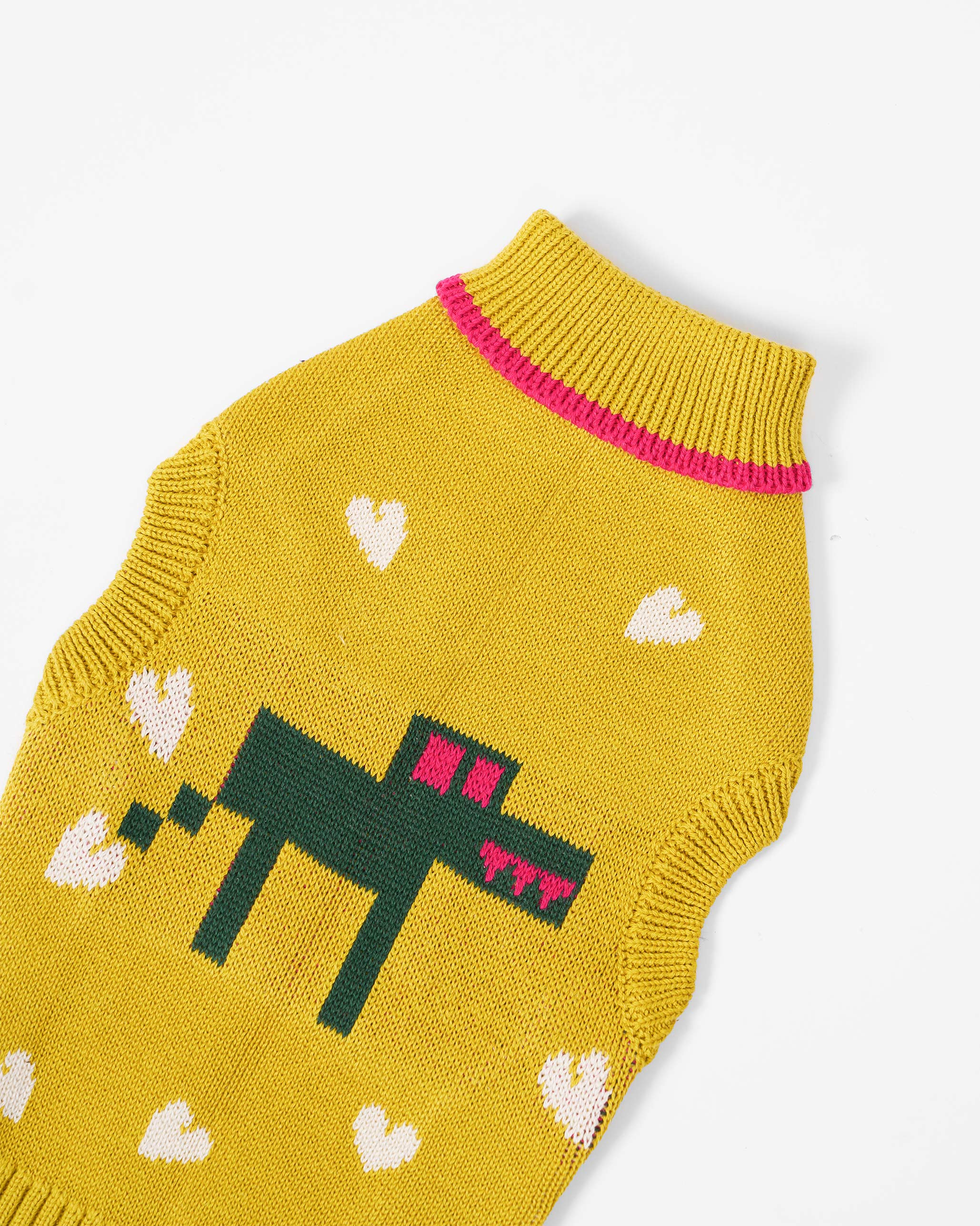 Jurassic Bark Dog Sweater - Chartreuse - Image 3