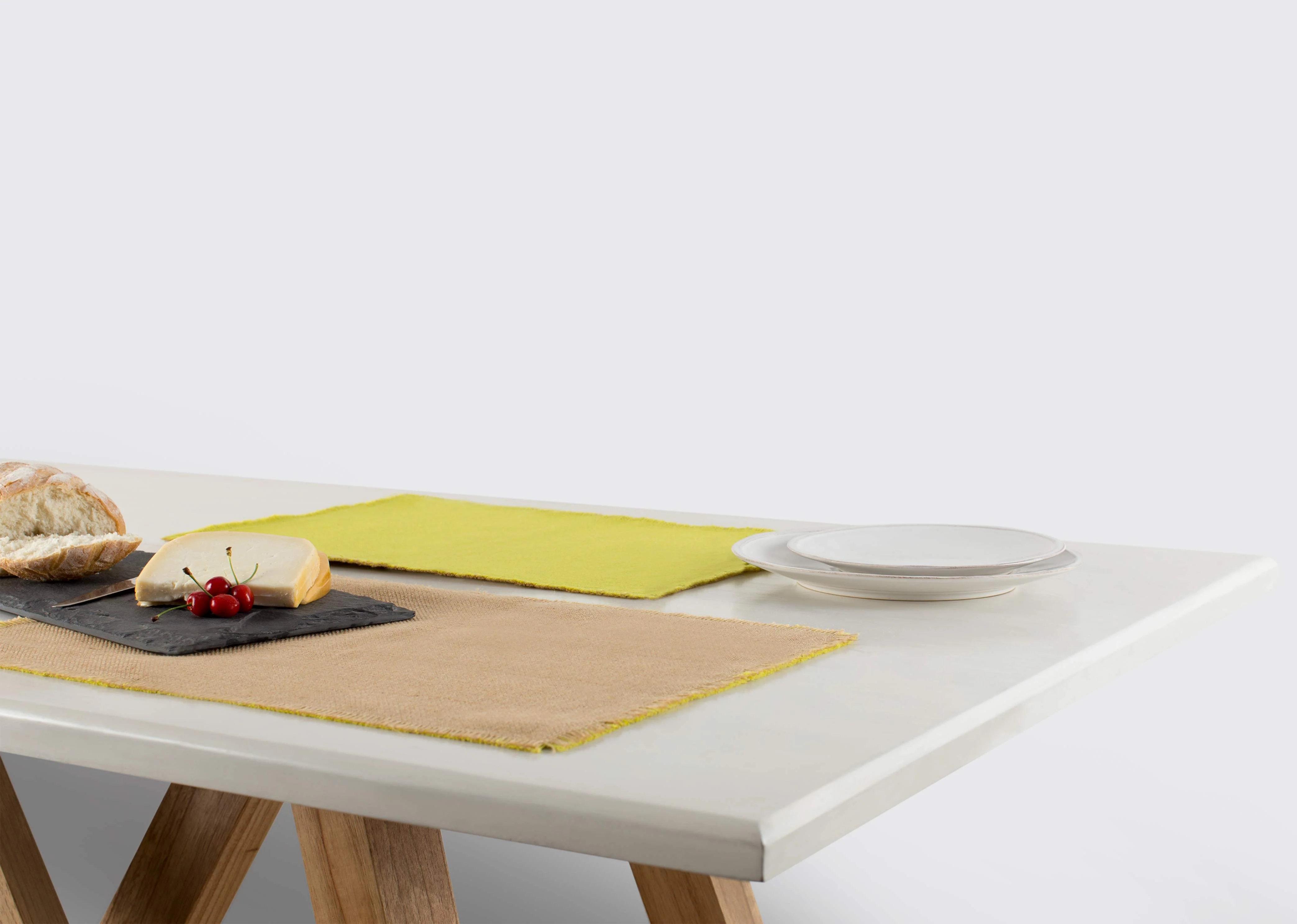 Jute Reversible Placemat (Set of 2) - Lime - Image 2