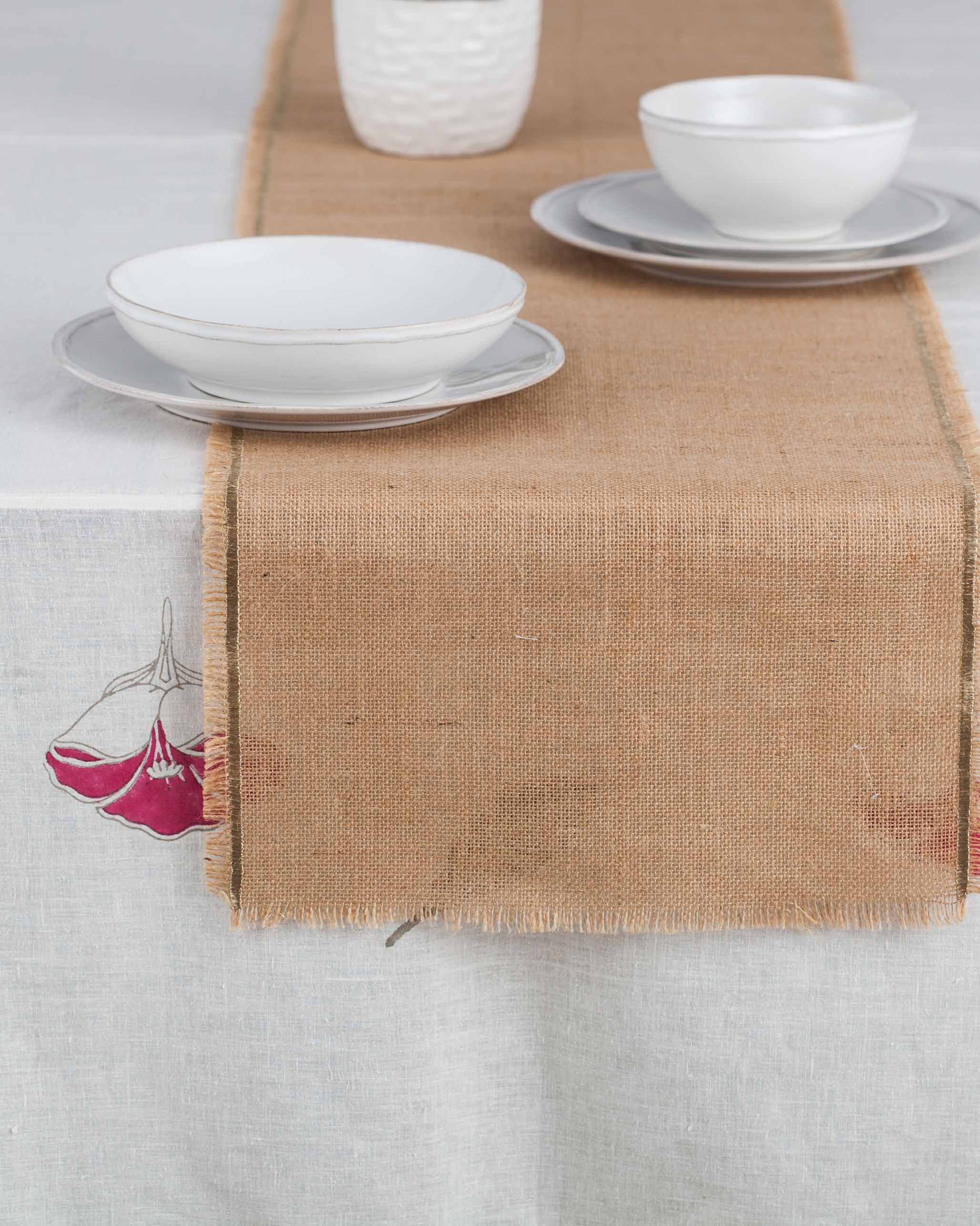 Jute Table Runner - Gold - Image 2