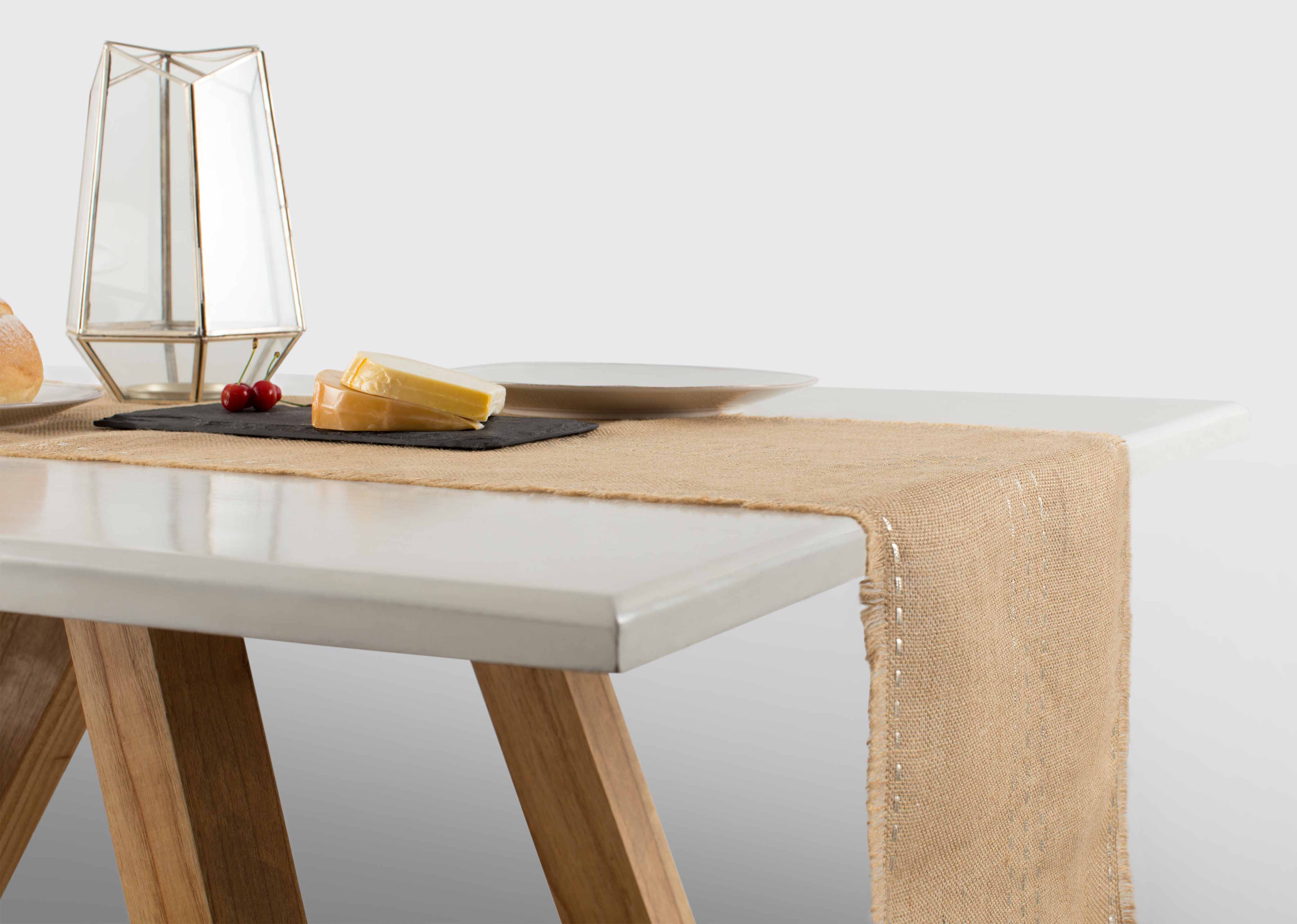 Jute Table Runner - Silver - Image 2