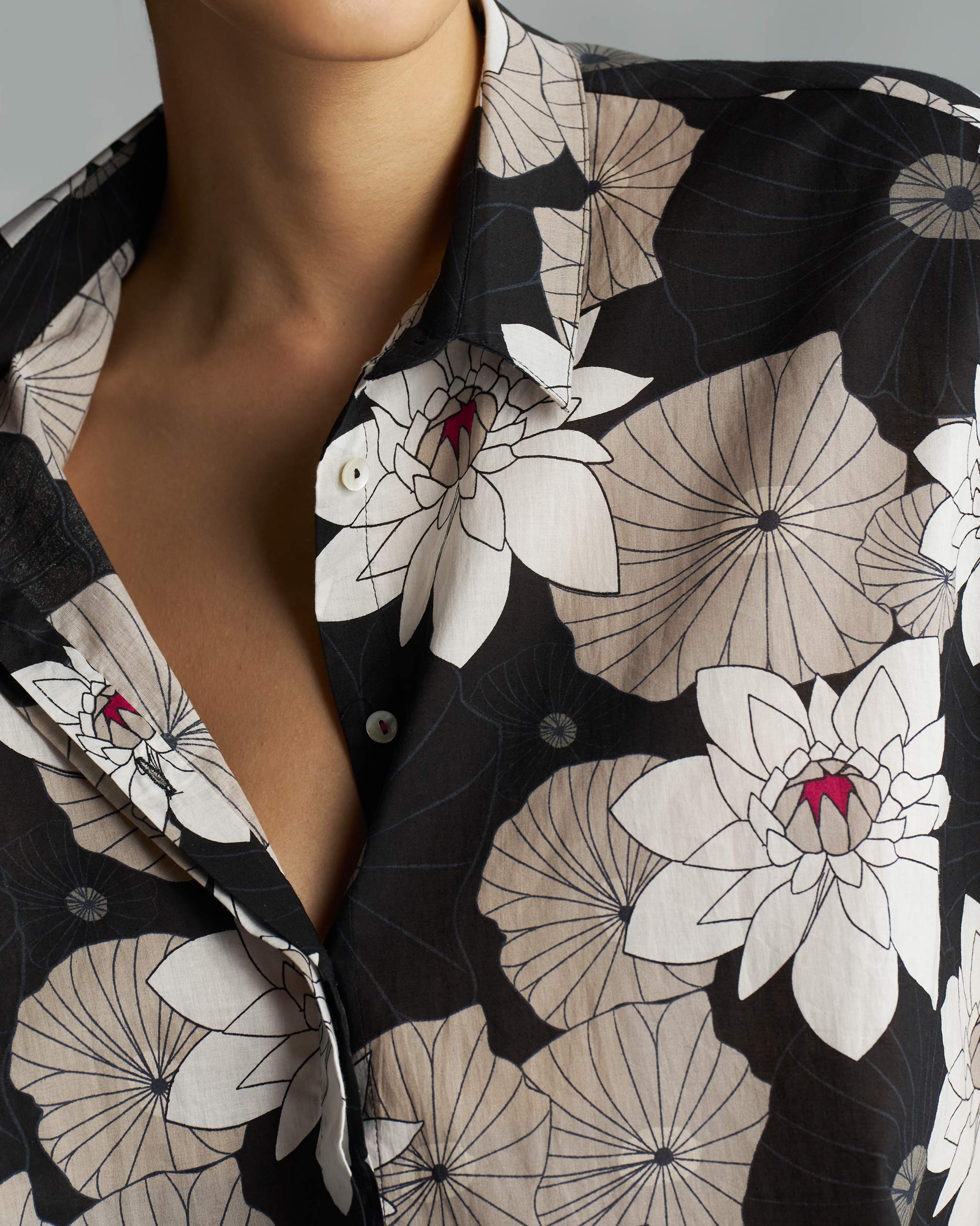 Kaftan Shirt - Black & Grey - Image 2