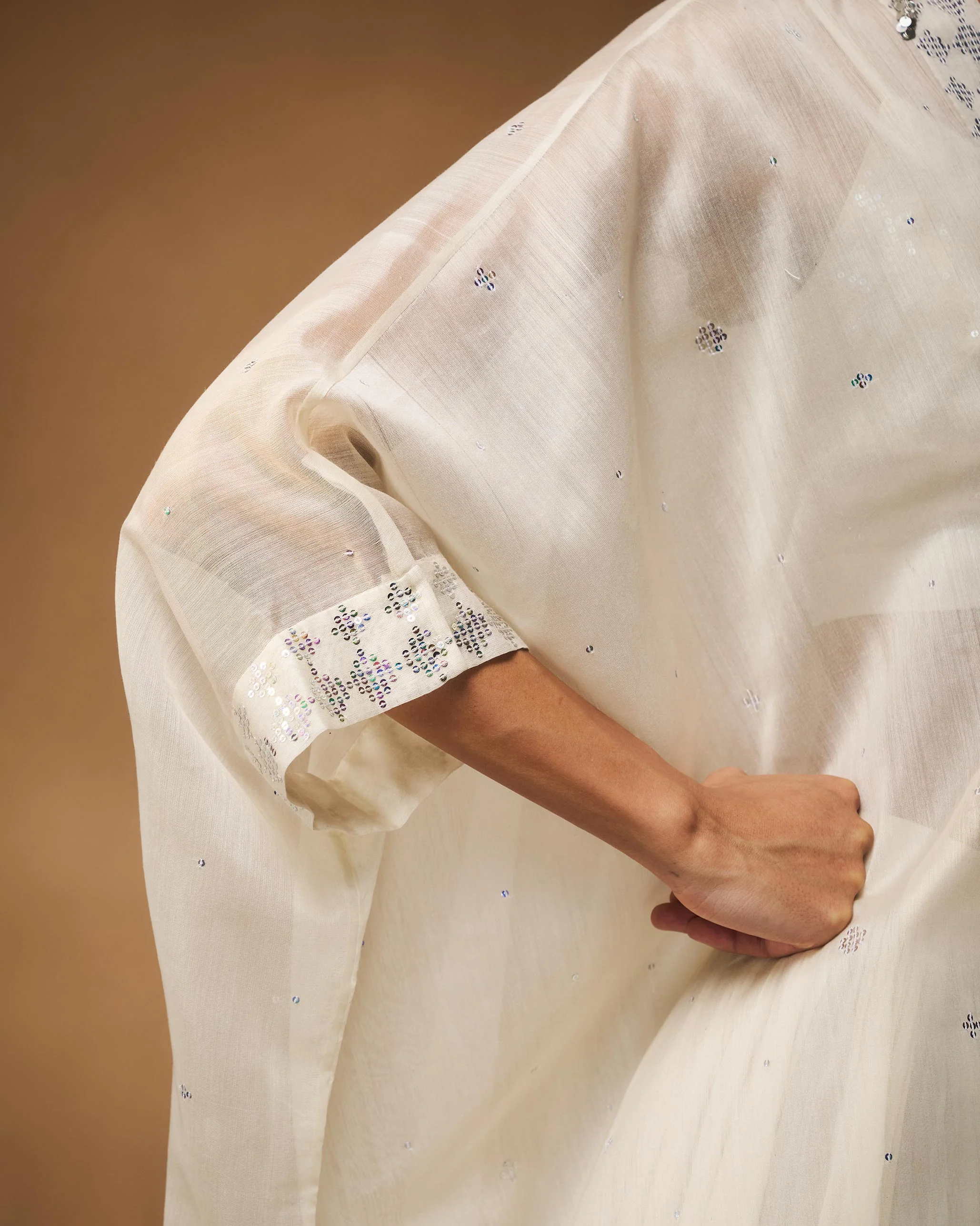 Kaia Overlay - Ivory Hand Embroidered - Image 3