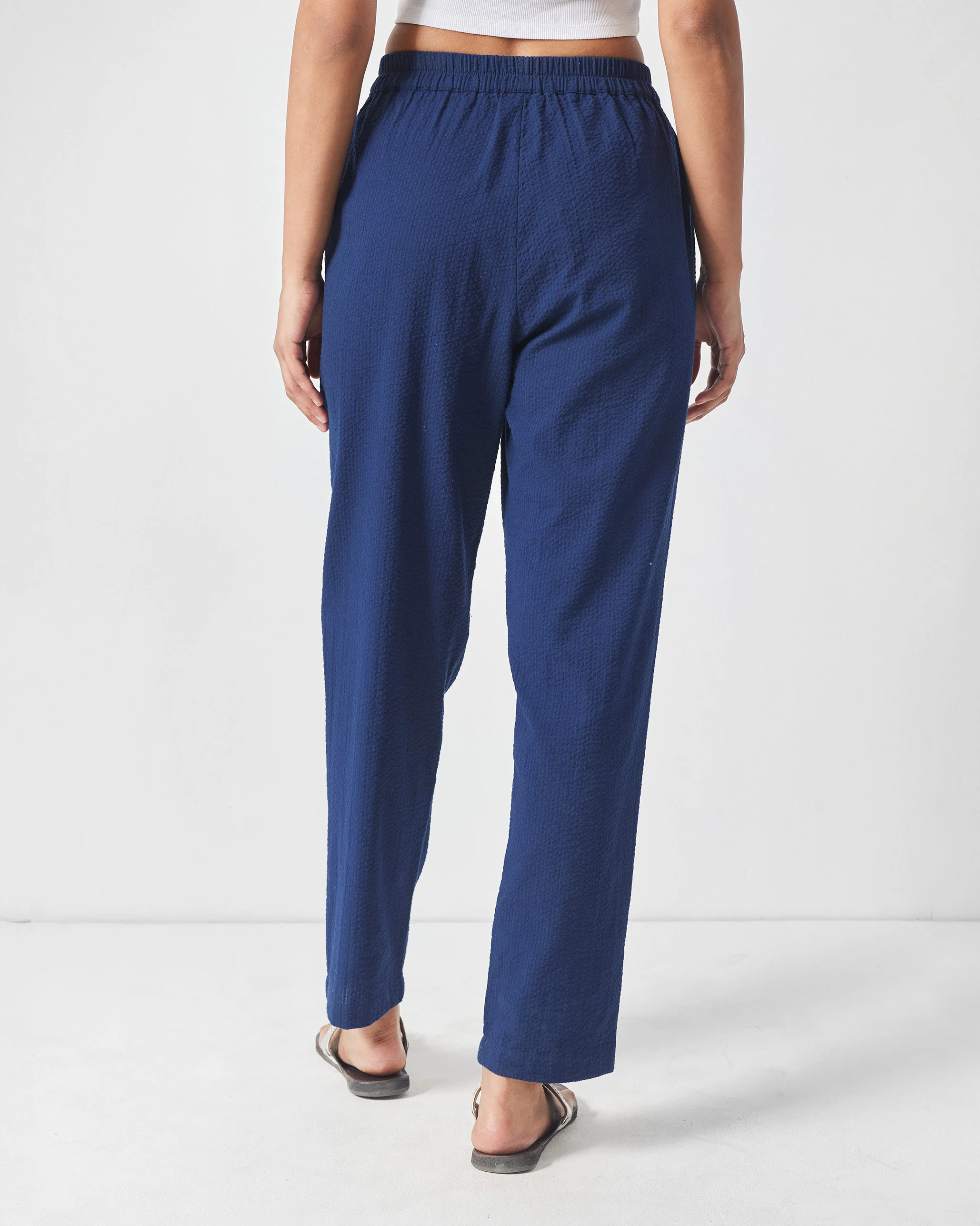 Kaiteki Pants - Navy Seersucker - Image 3