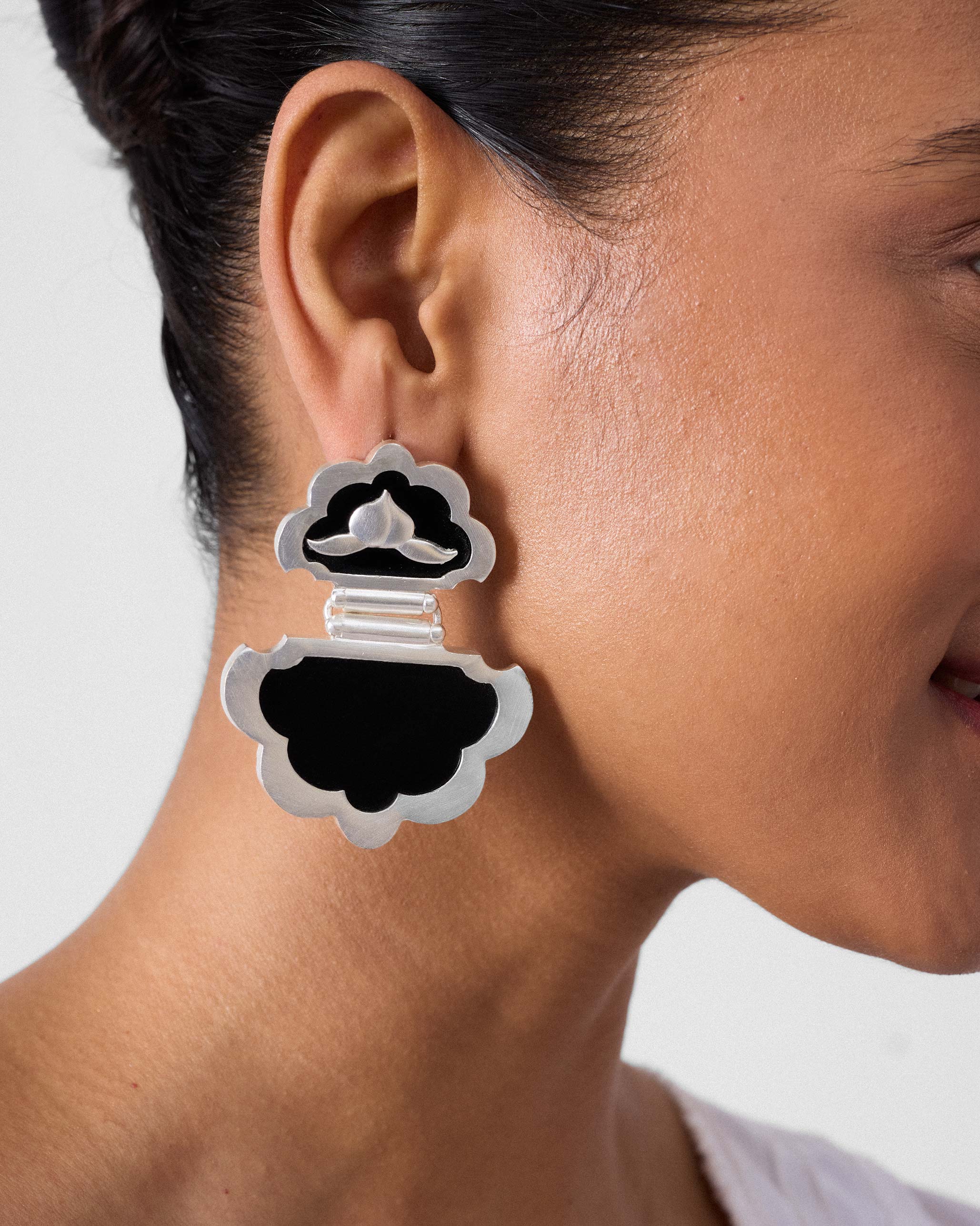 Kamal Earrings - Silver - Image 2