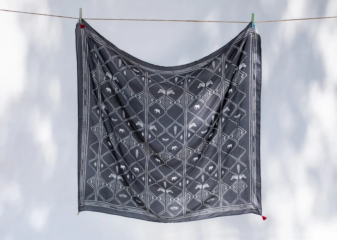 Kanga Scarf - Charcoal - Image 3