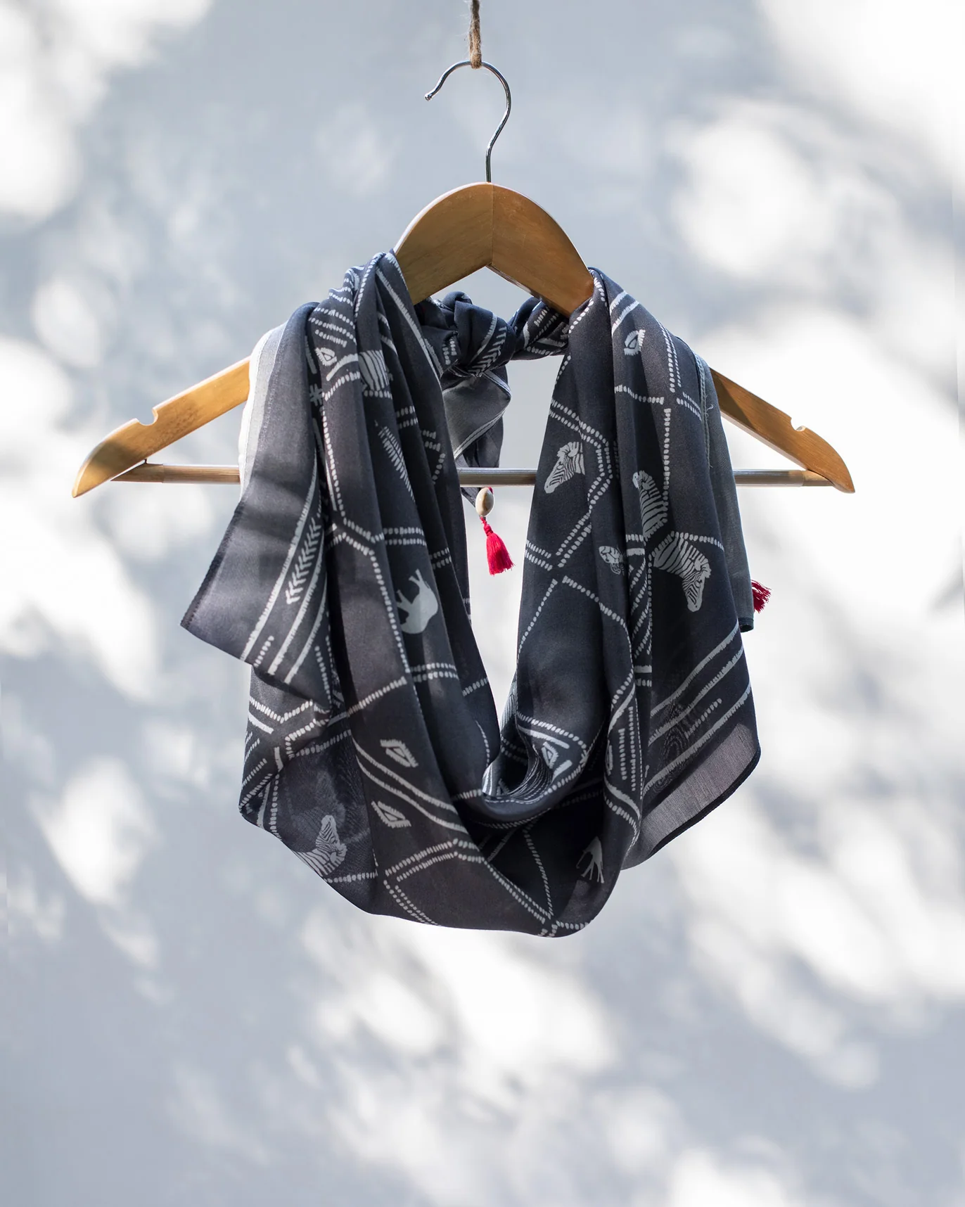 Kanga Scarf - Charcoal - Image 5