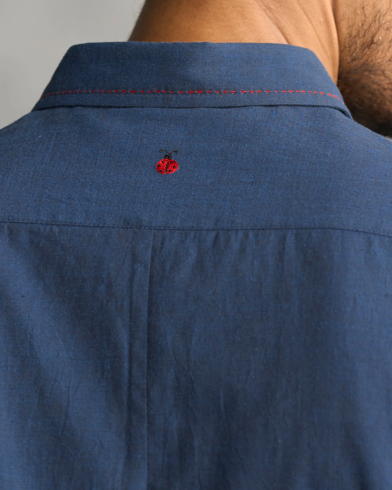 Kantha Stitch Kurta - Navy - Image 7
