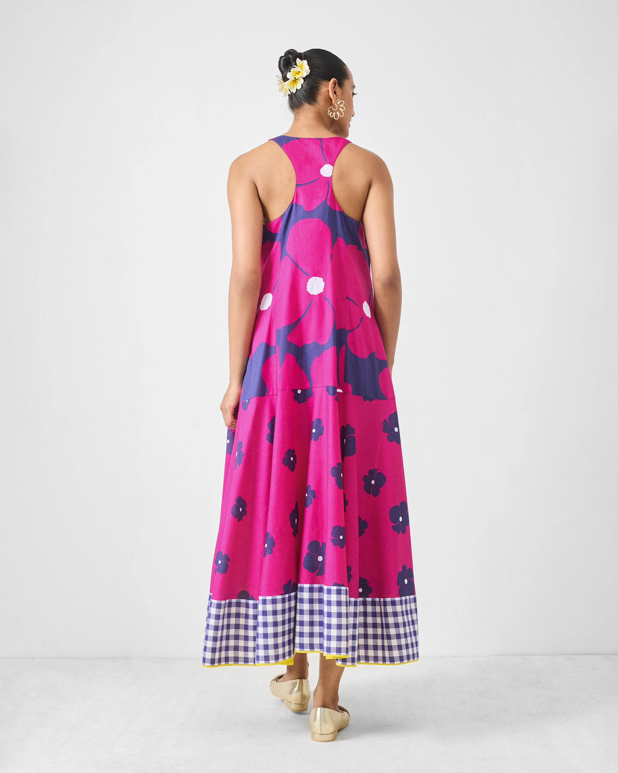 Karibu Dress - Fuchsia & Purple Printed - Image 2