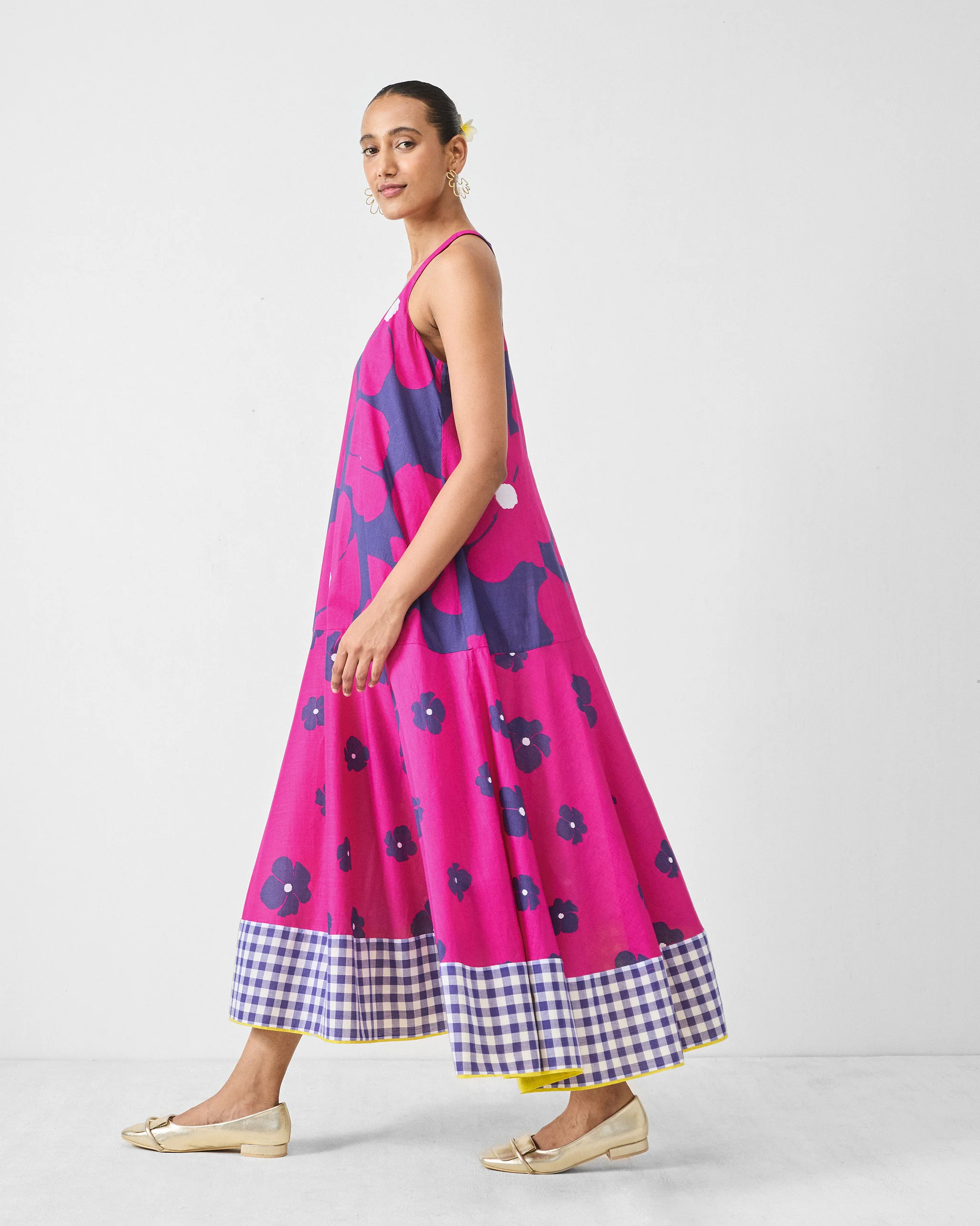 Karibu Dress - Fuchsia & Purple Printed - Image 3