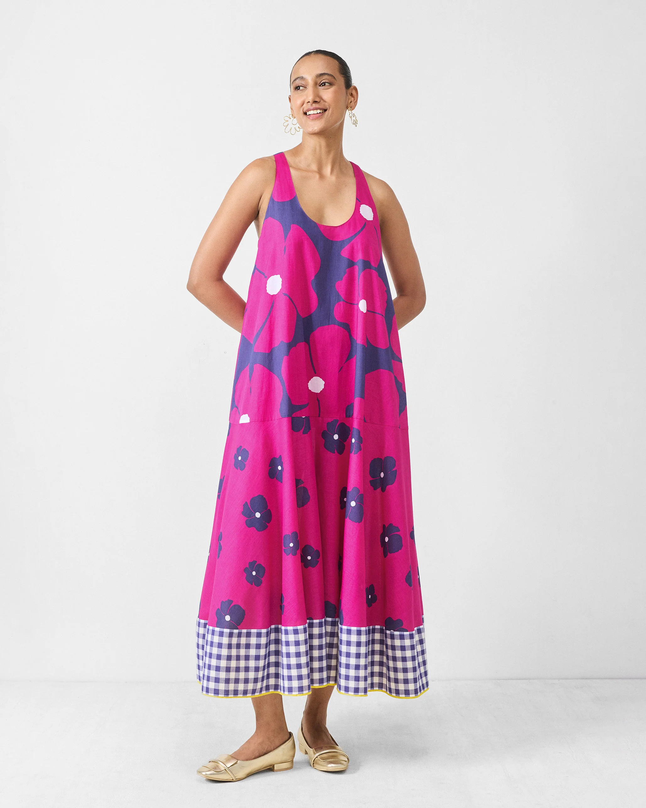 Karibu Dress - Fuchsia & Purple Printed - Image 5