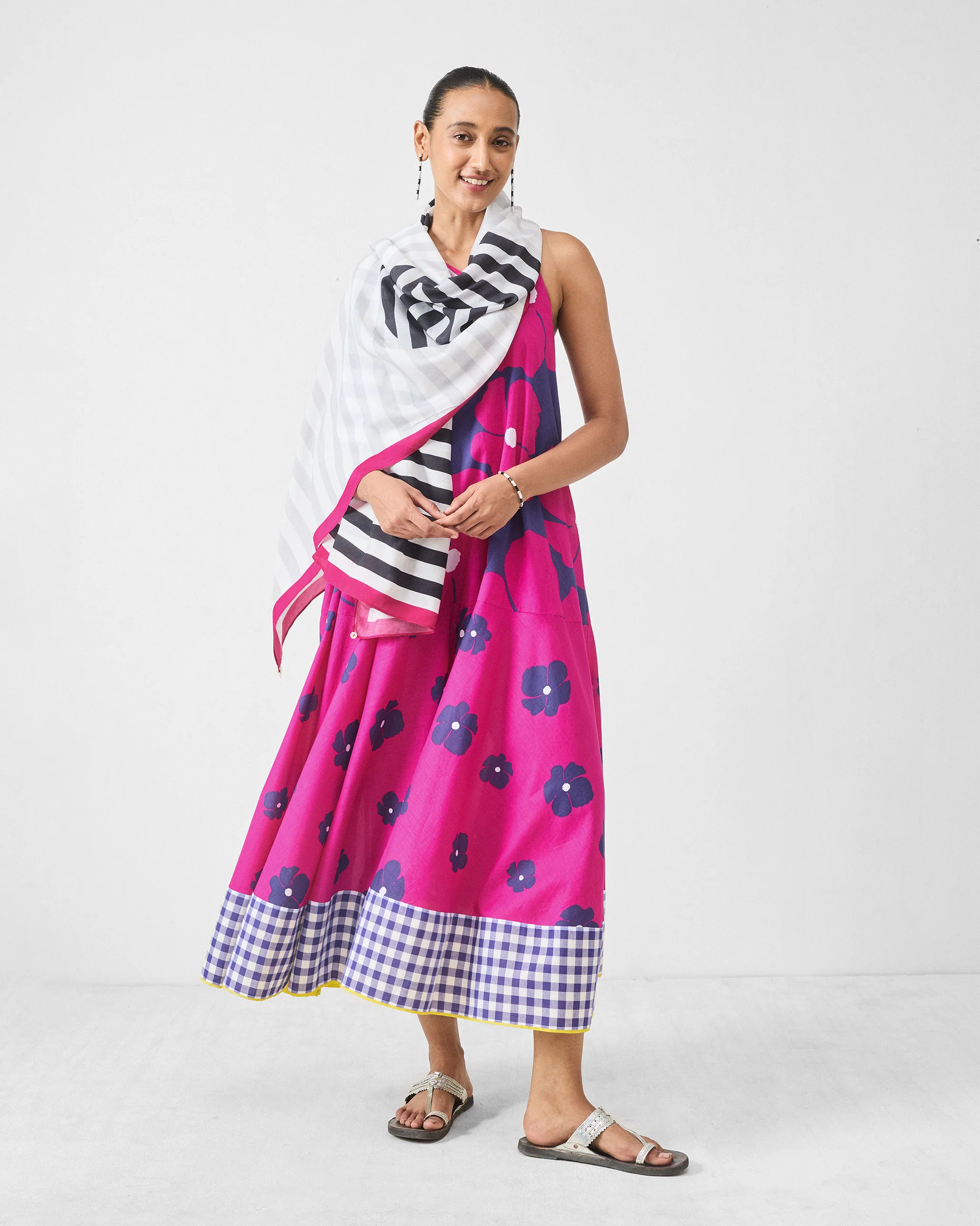 Karibu Dress - Fuchsia & Purple Printed - Image 6