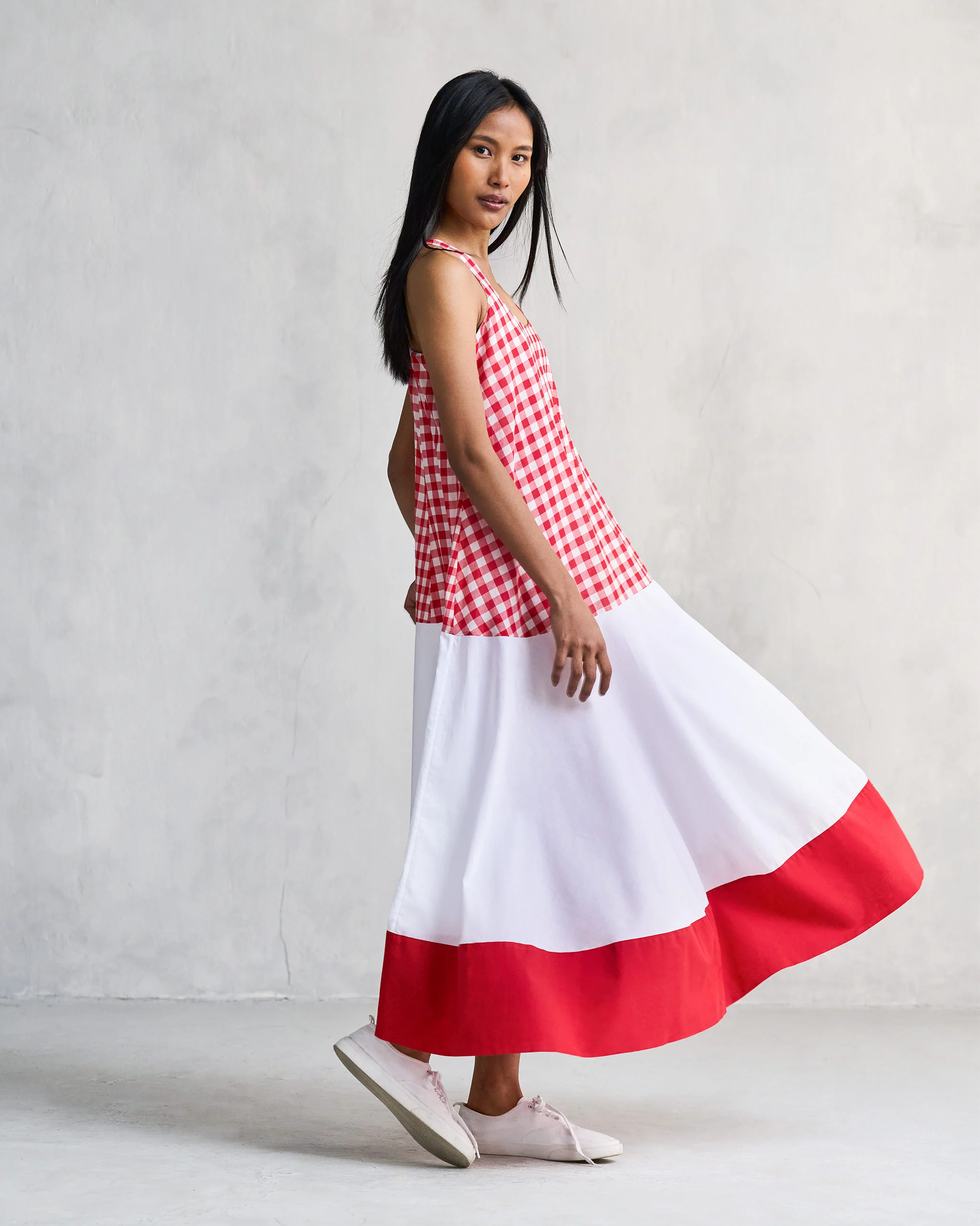 Karibu Dress - Red & White - Image 3