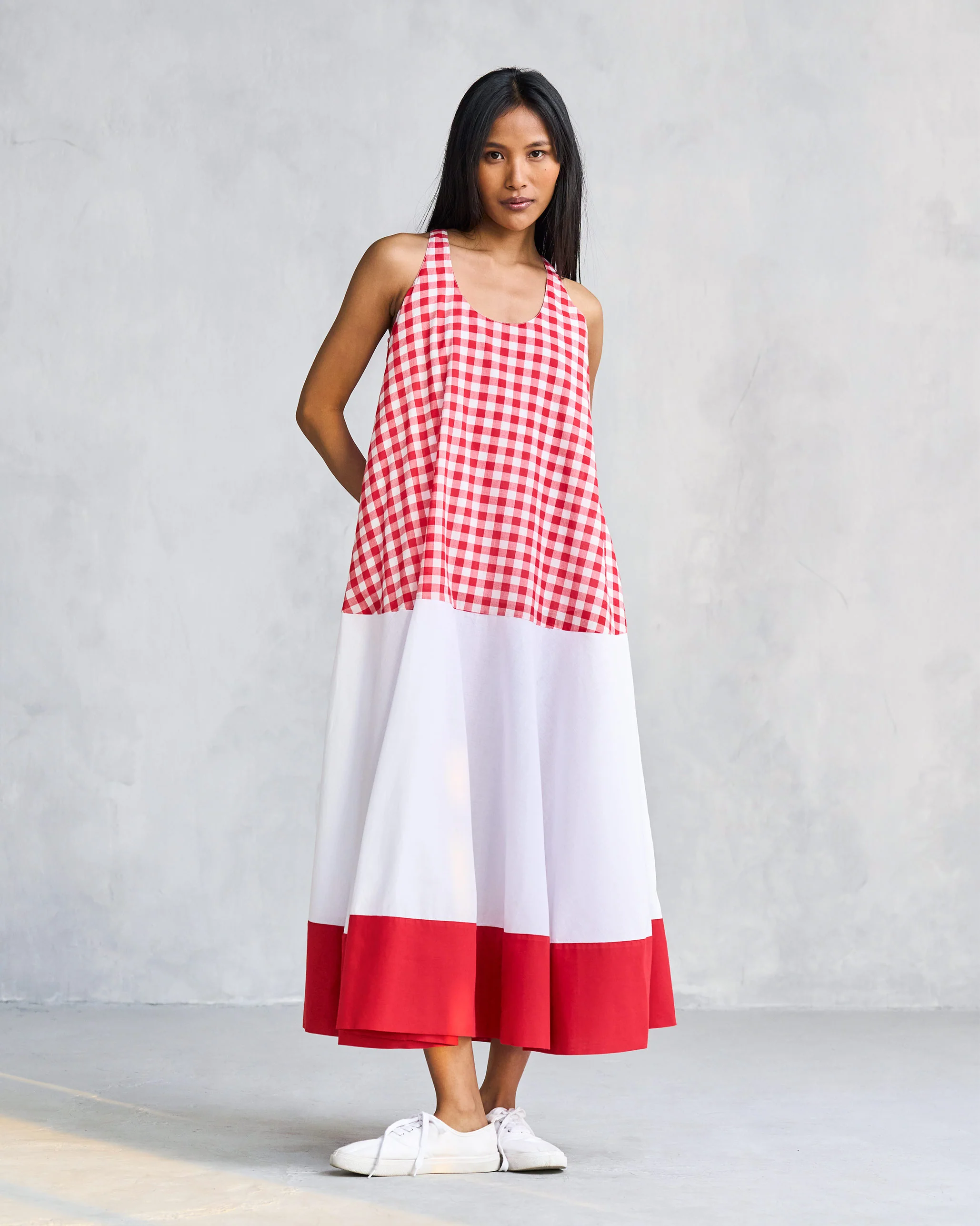 Karibu Dress - Red & White - Image 4