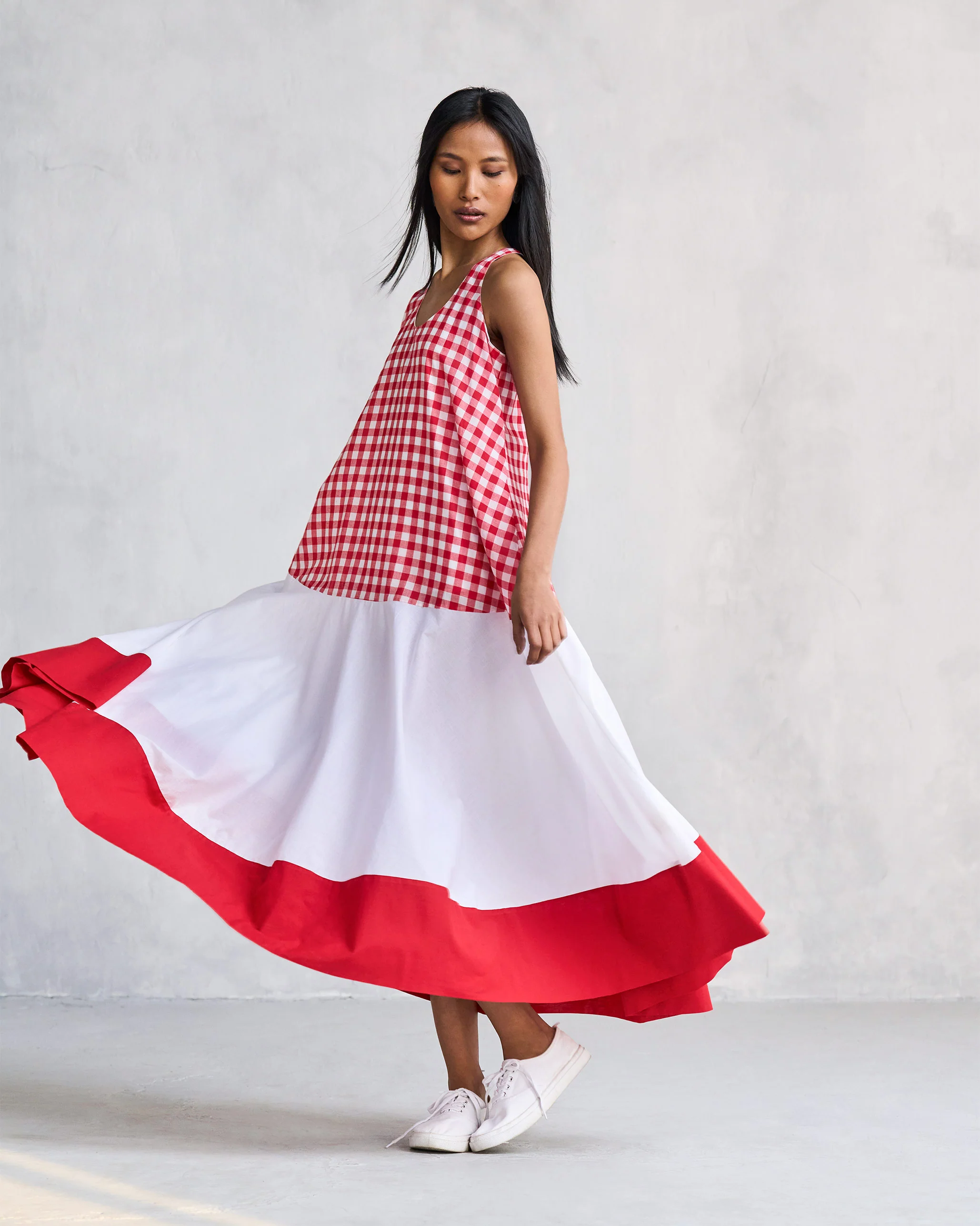 Karibu Dress - Red & White - Image 6