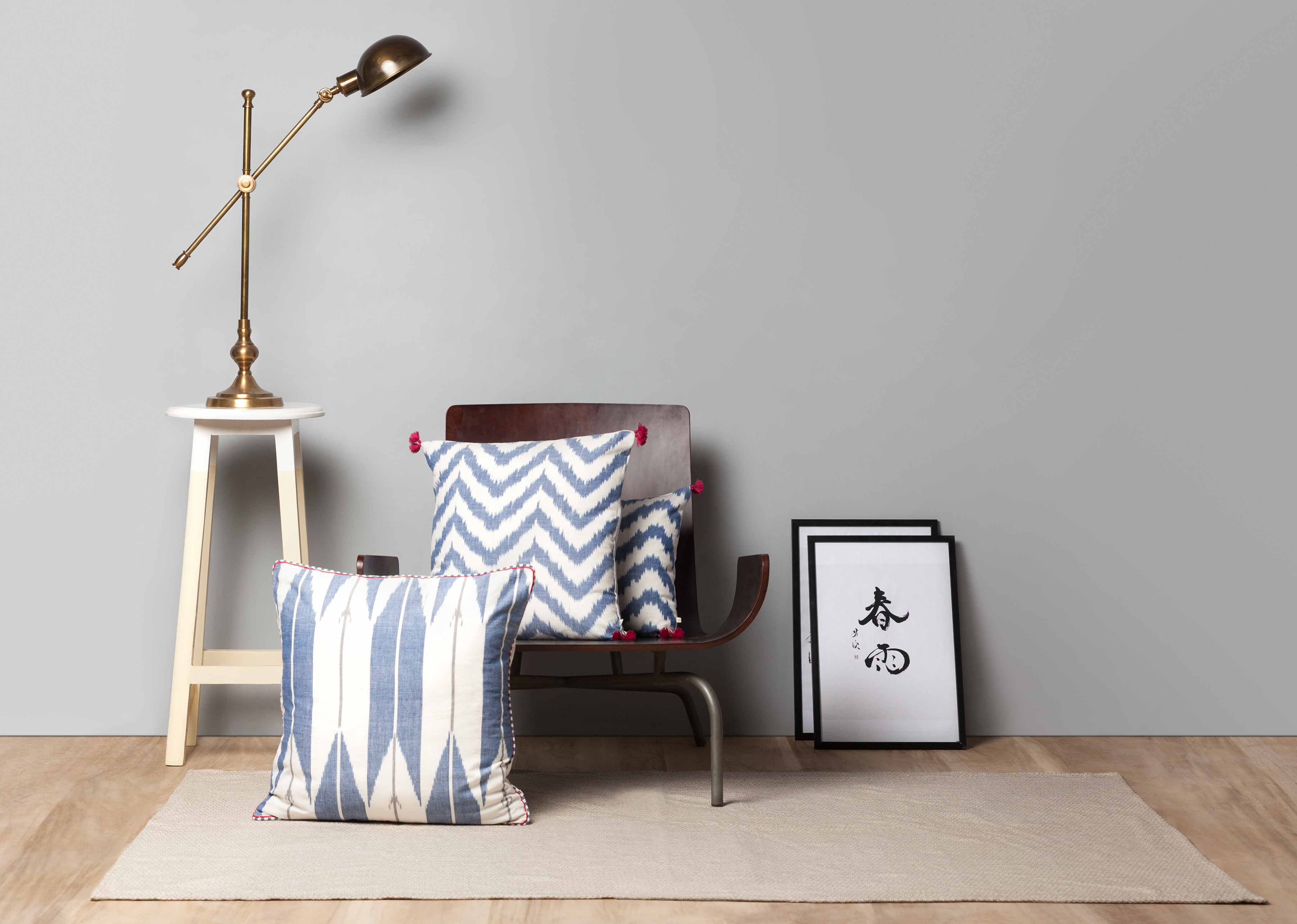 Kasuri Chevron Cushion Cover - Image 3