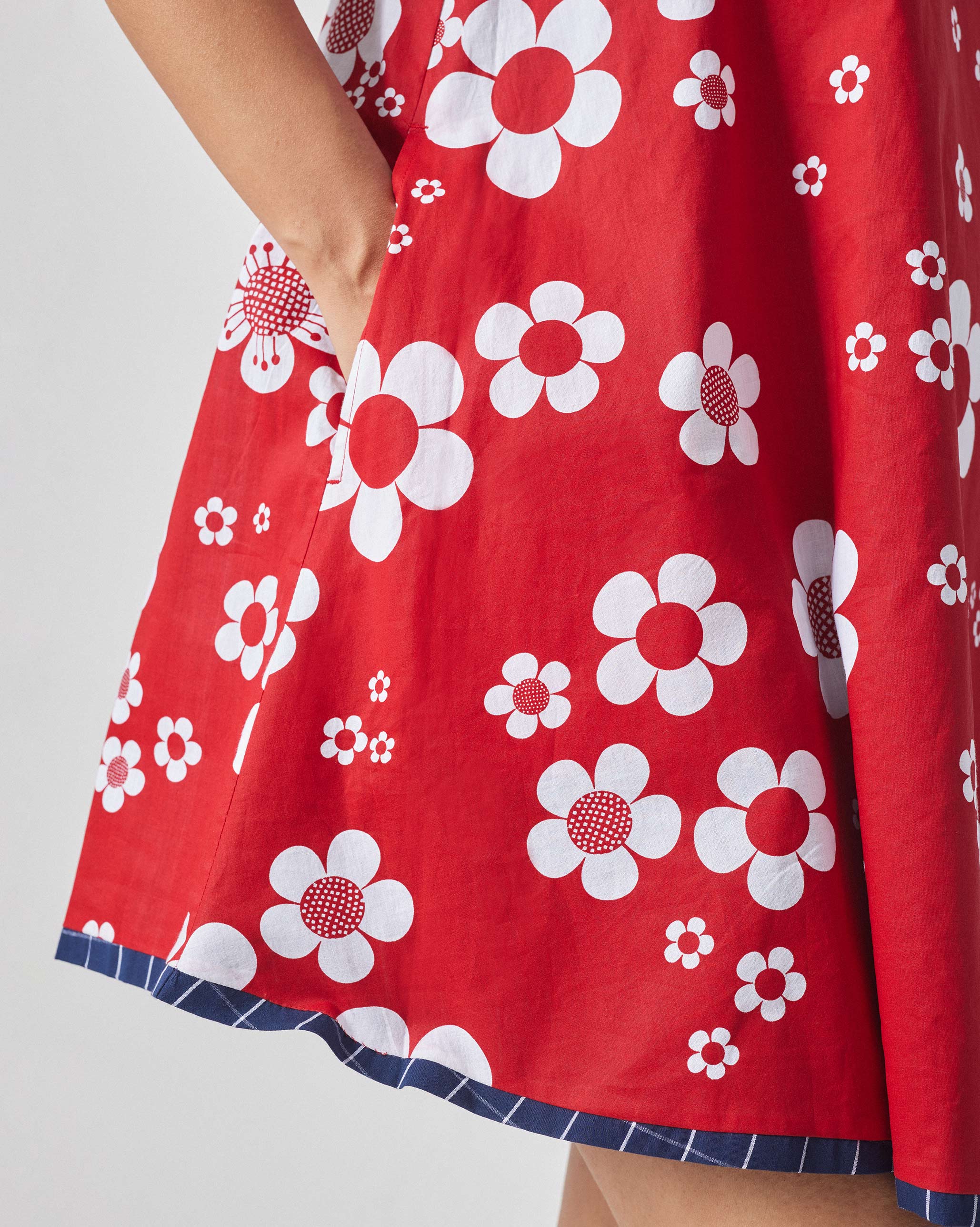 Kawaii Reversible Dress - Navy & Red - Image 13