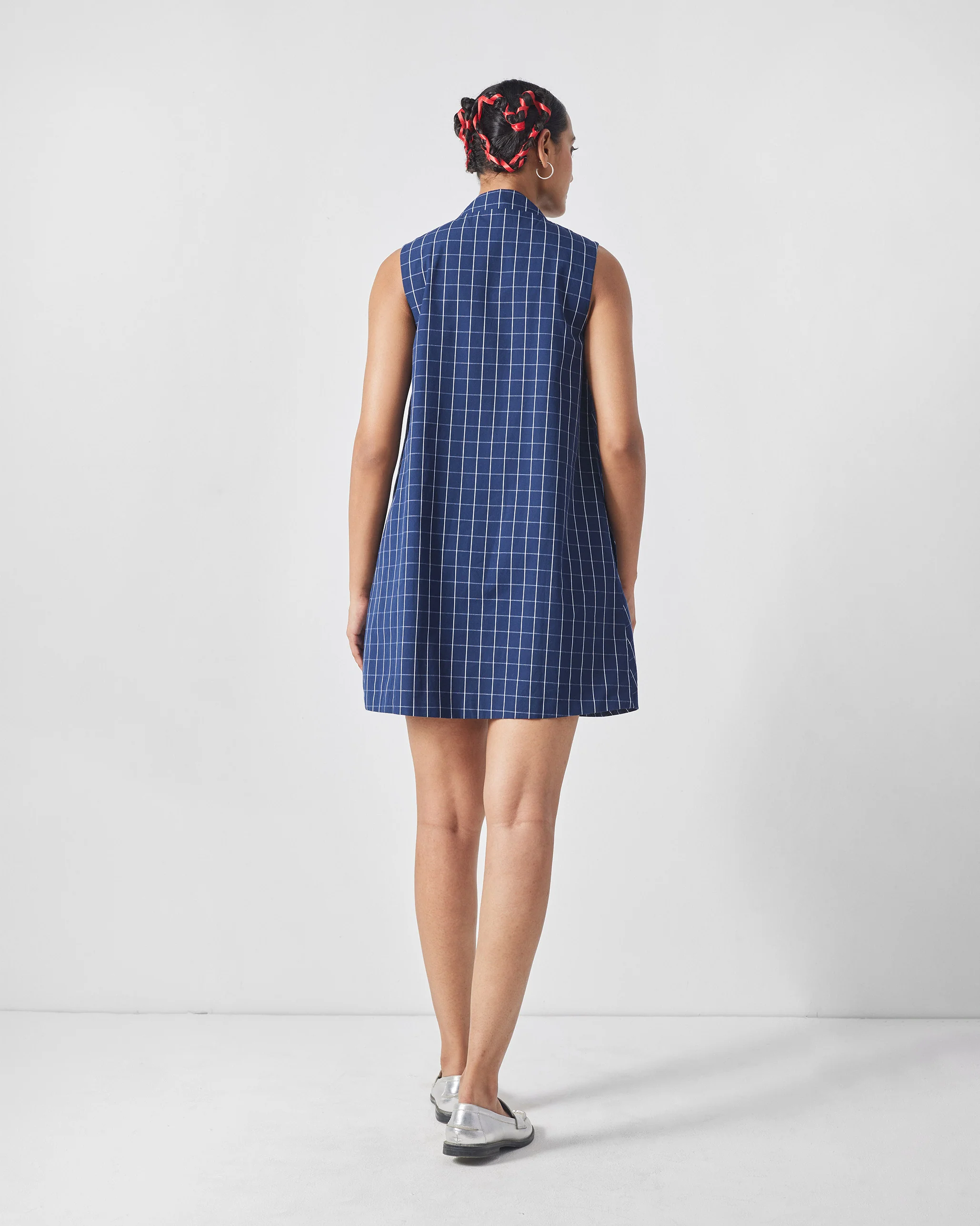 Kawaii Reversible Dress - Navy & Red - Image 5