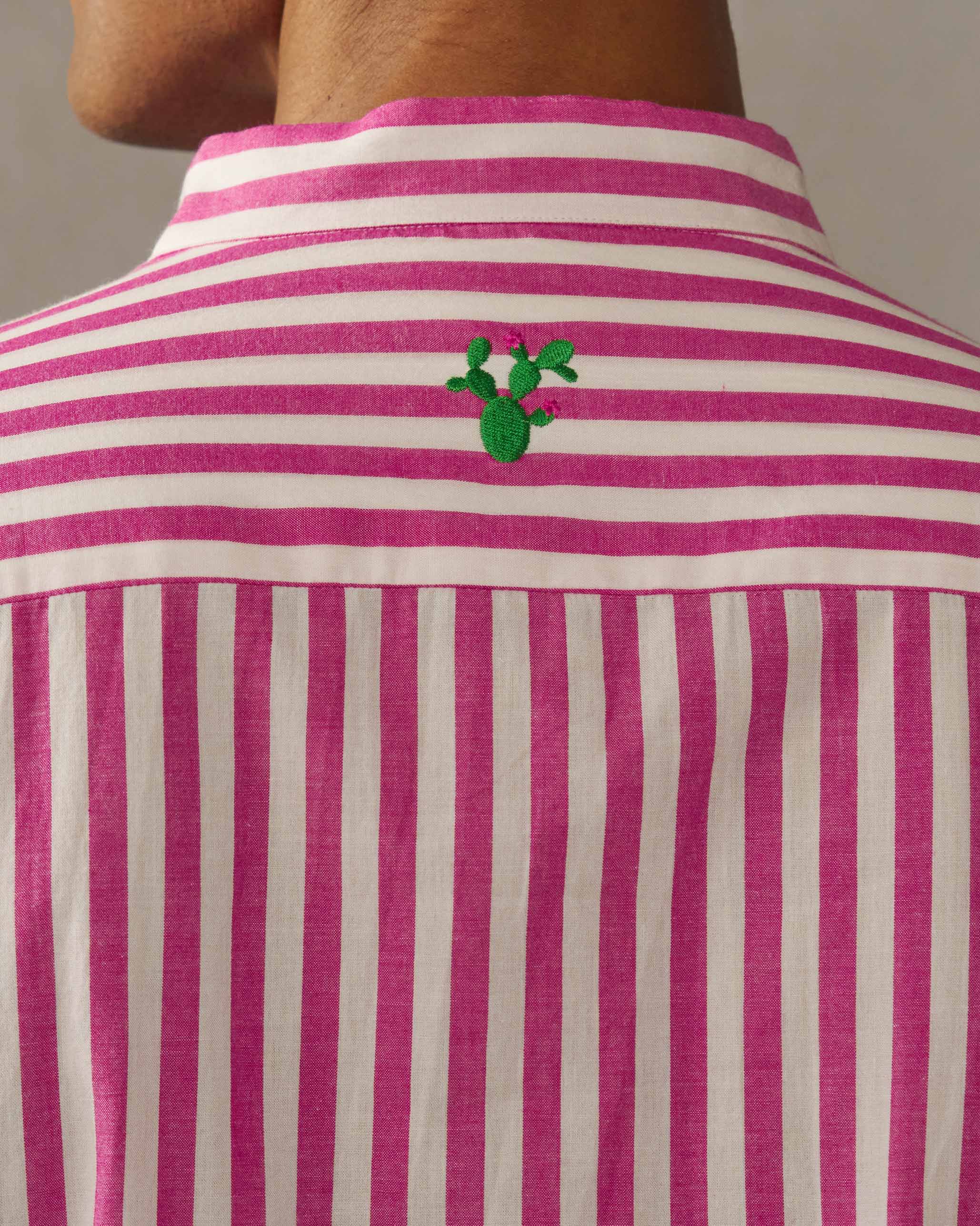 Kent Shirt - Pink & White Stripes - Image 3
