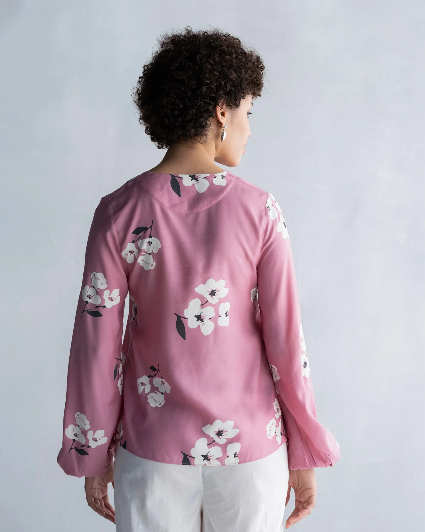 Kep Puff Sleeve Top - Pink - Image 4