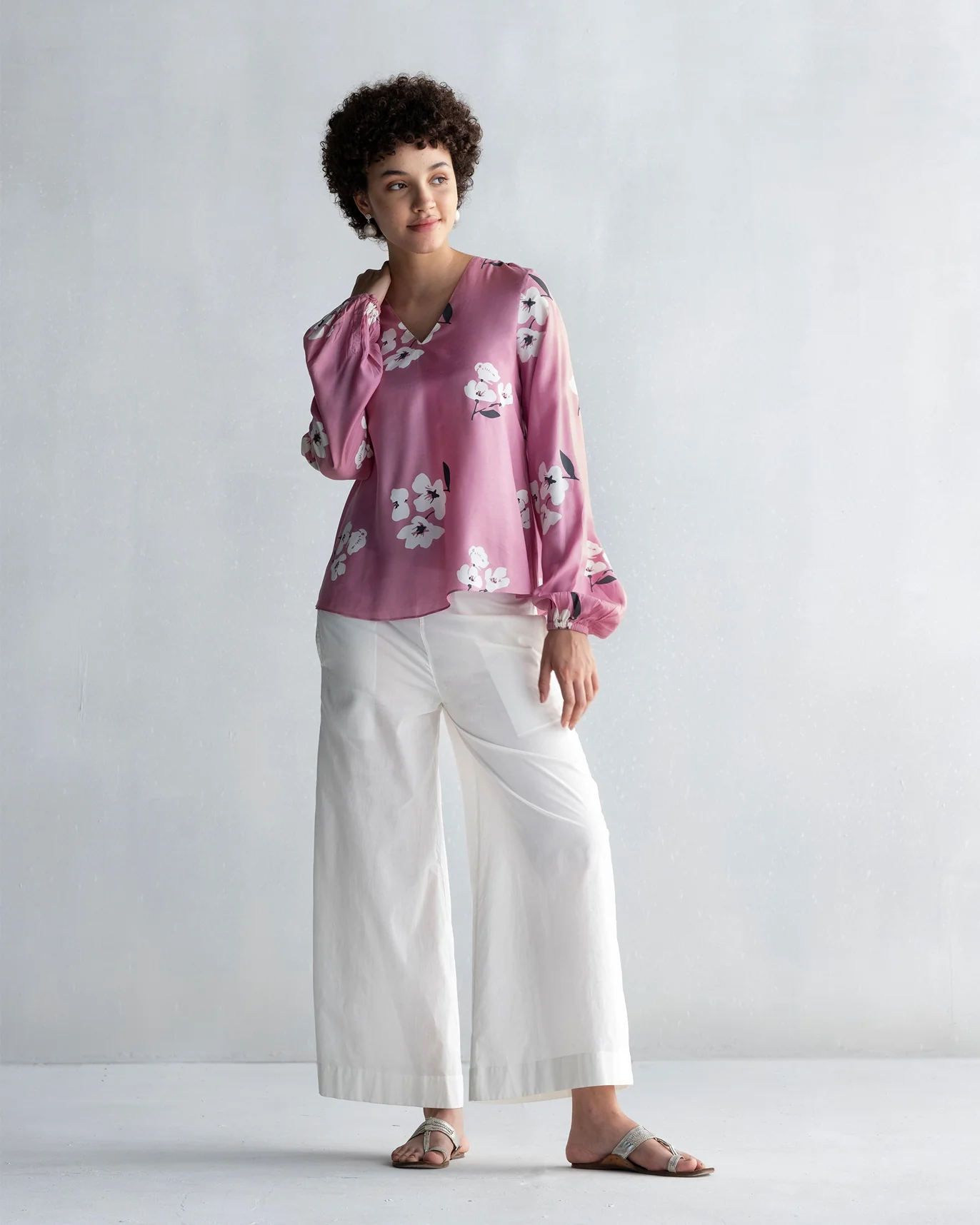 Kep Puff Sleeve Top - Pink - Image 5