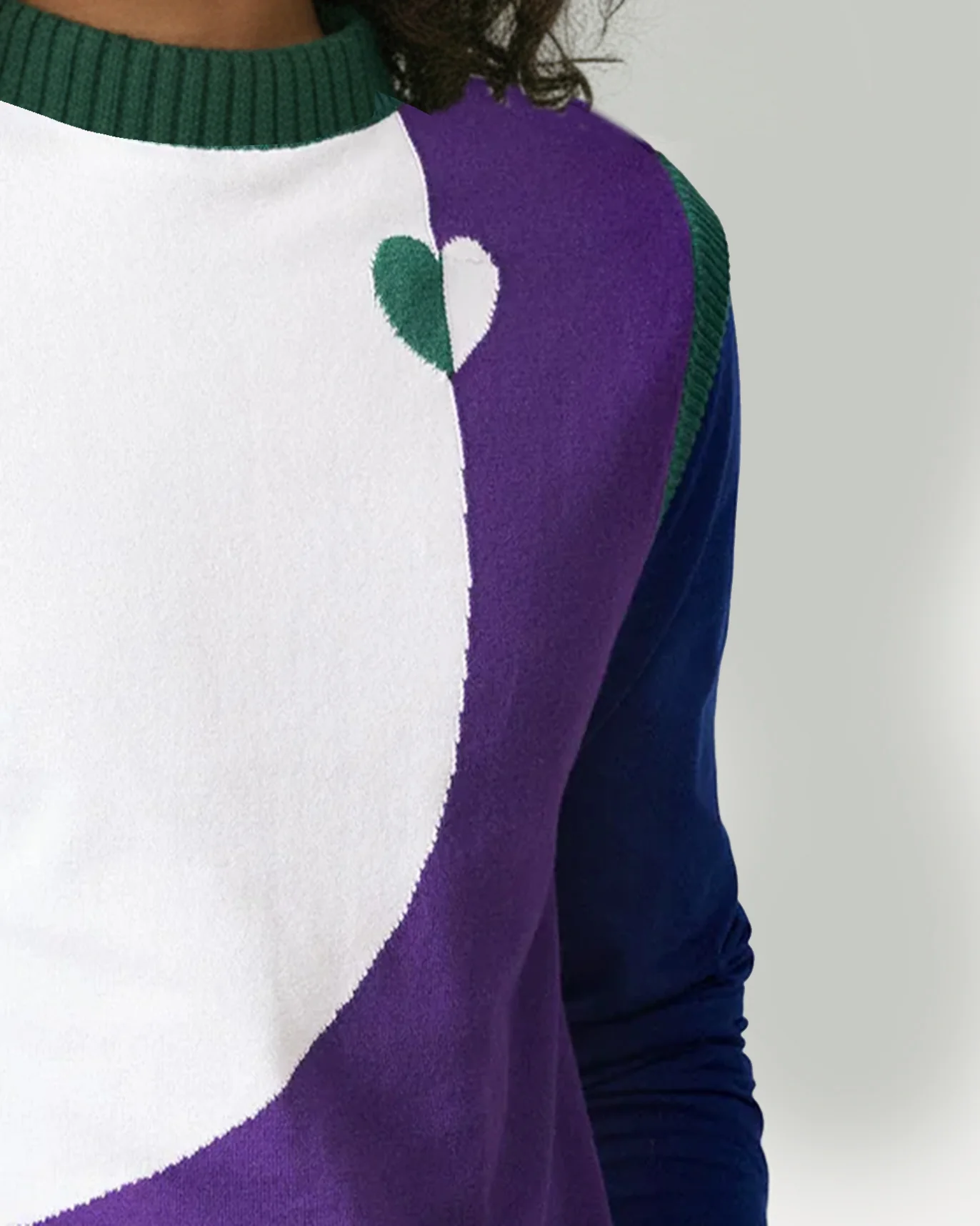 Kiaan Sweater - Purple & Ivory - Image 5