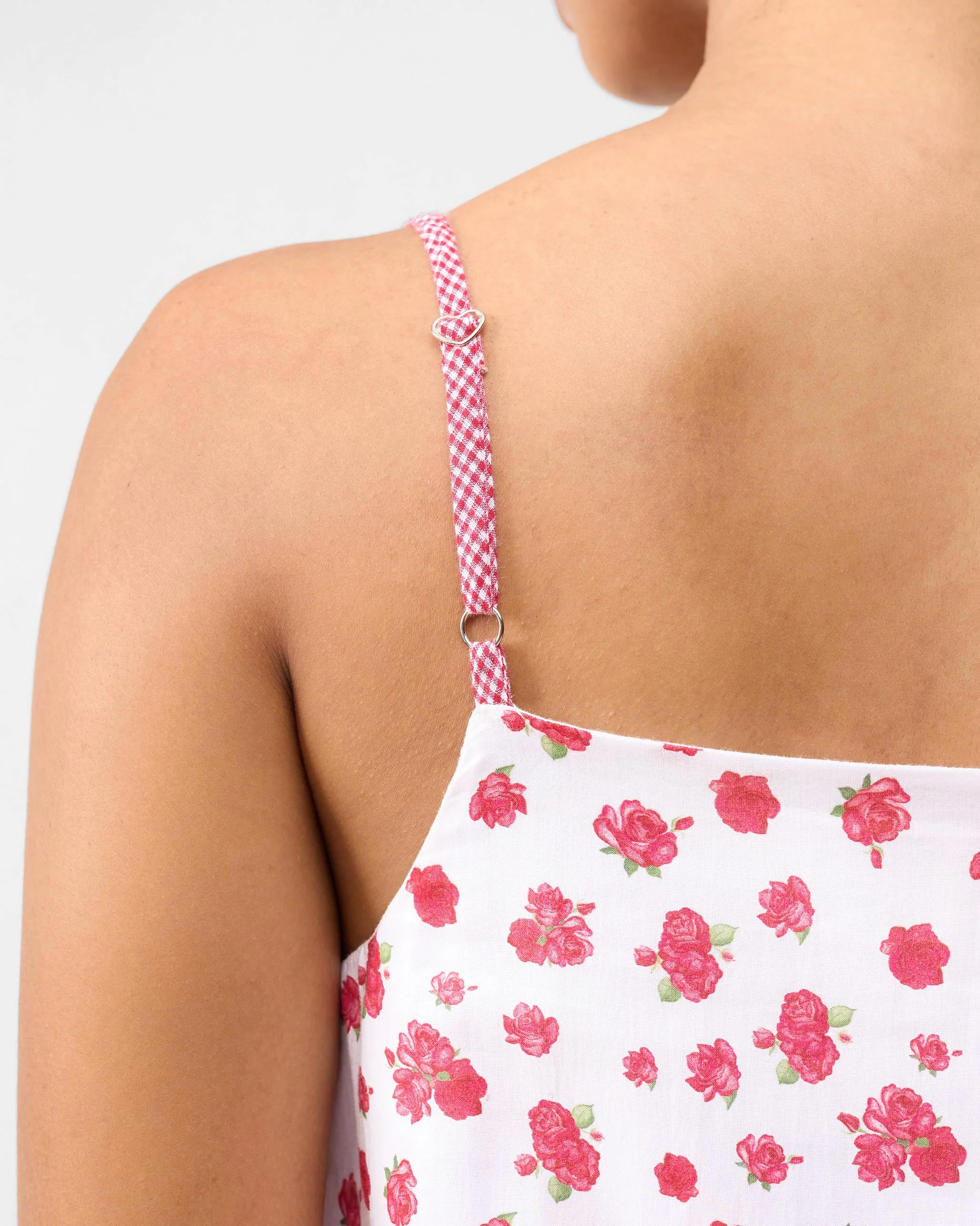 Kimsuka Dress - White & Watermelon Print - Image 4