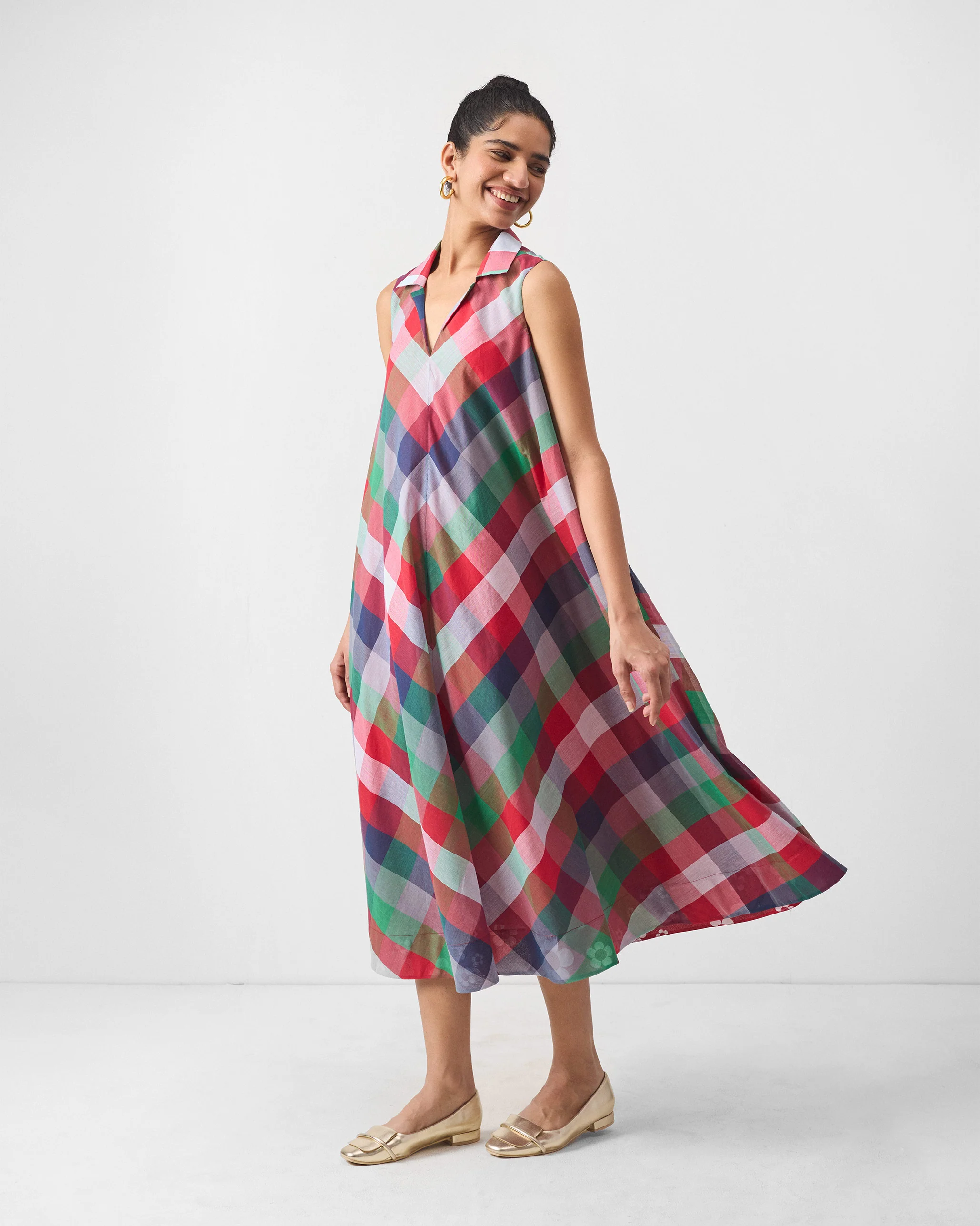 Kirei Dress - Multicolor Checks - Image 3