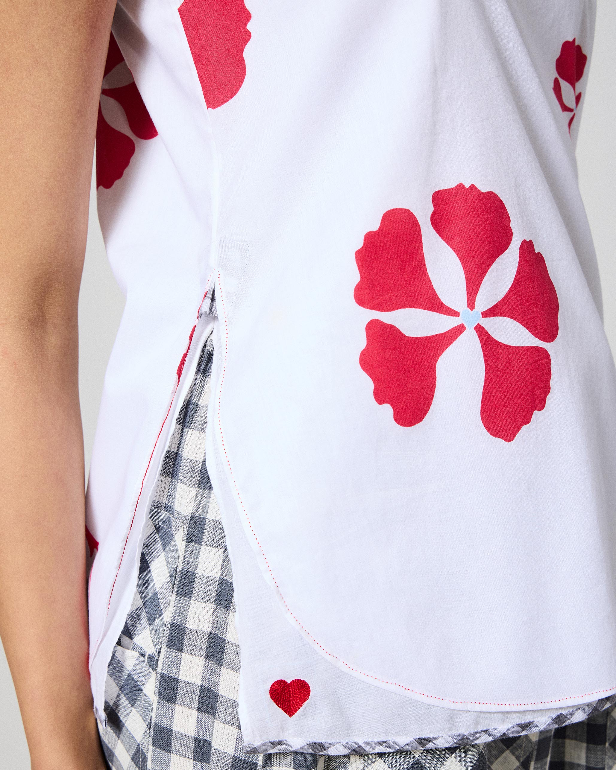 Kiva Top - White & Red Printed - Image 4