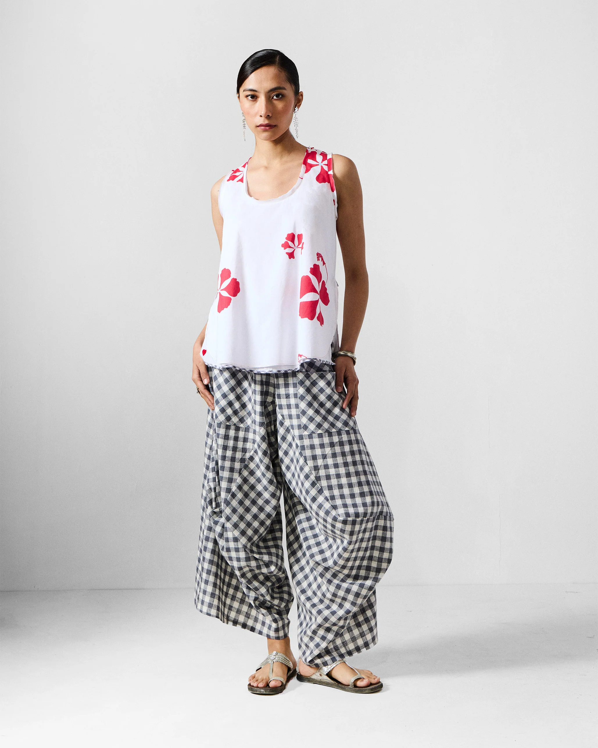 Kiva Top - White & Red Printed - Image 5