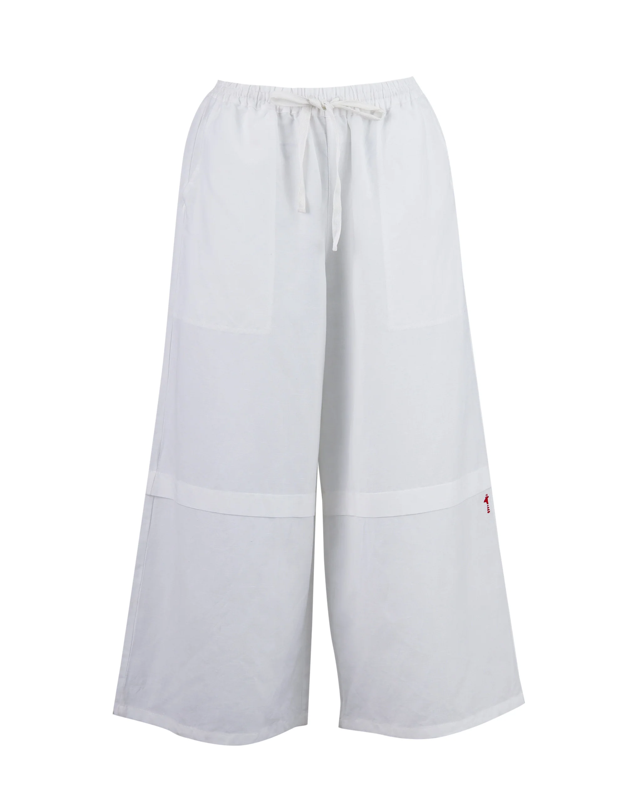 Knee Pleat Pants - White - Image 5