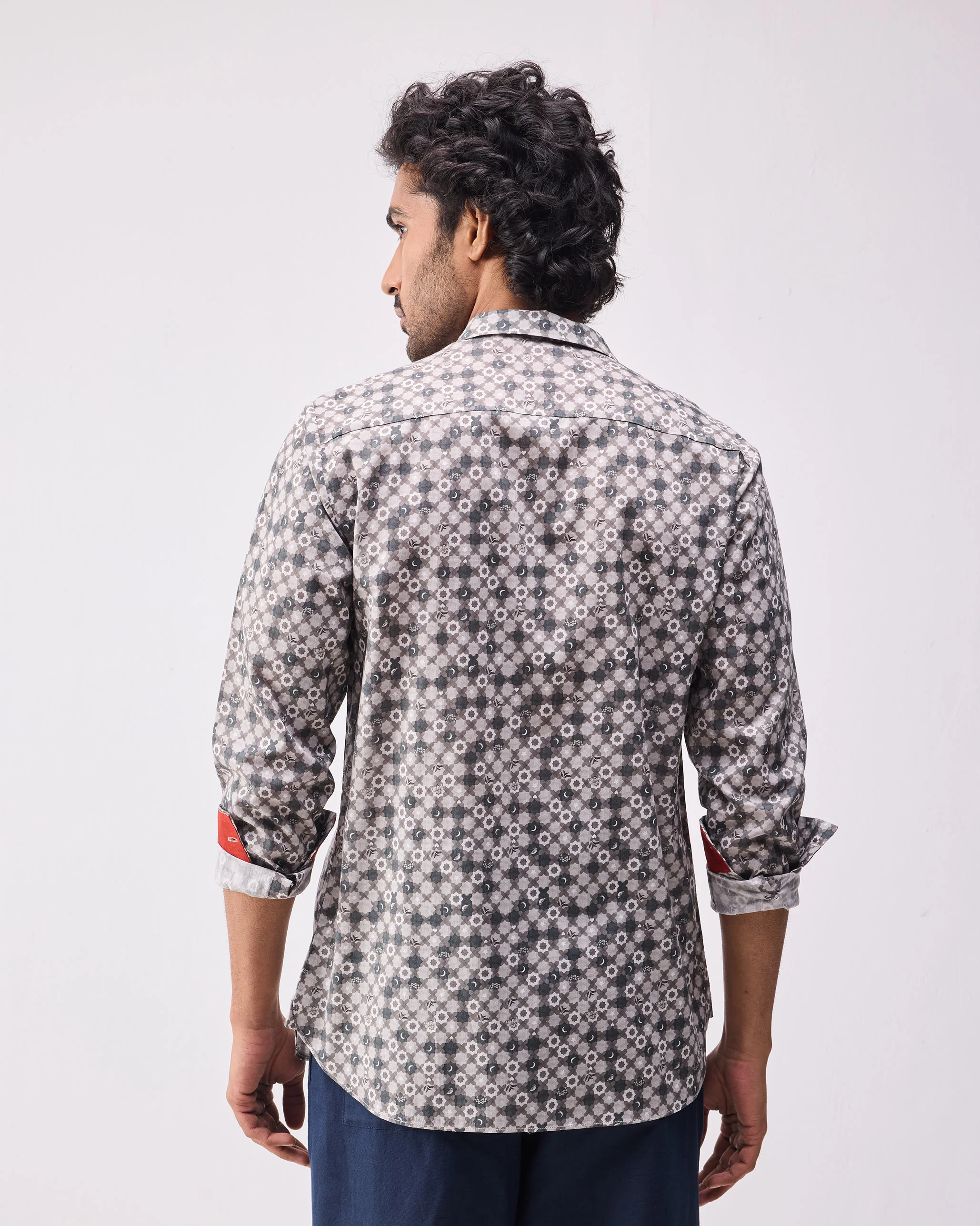 Kochi Shirt - Light Grey Print - Image 5