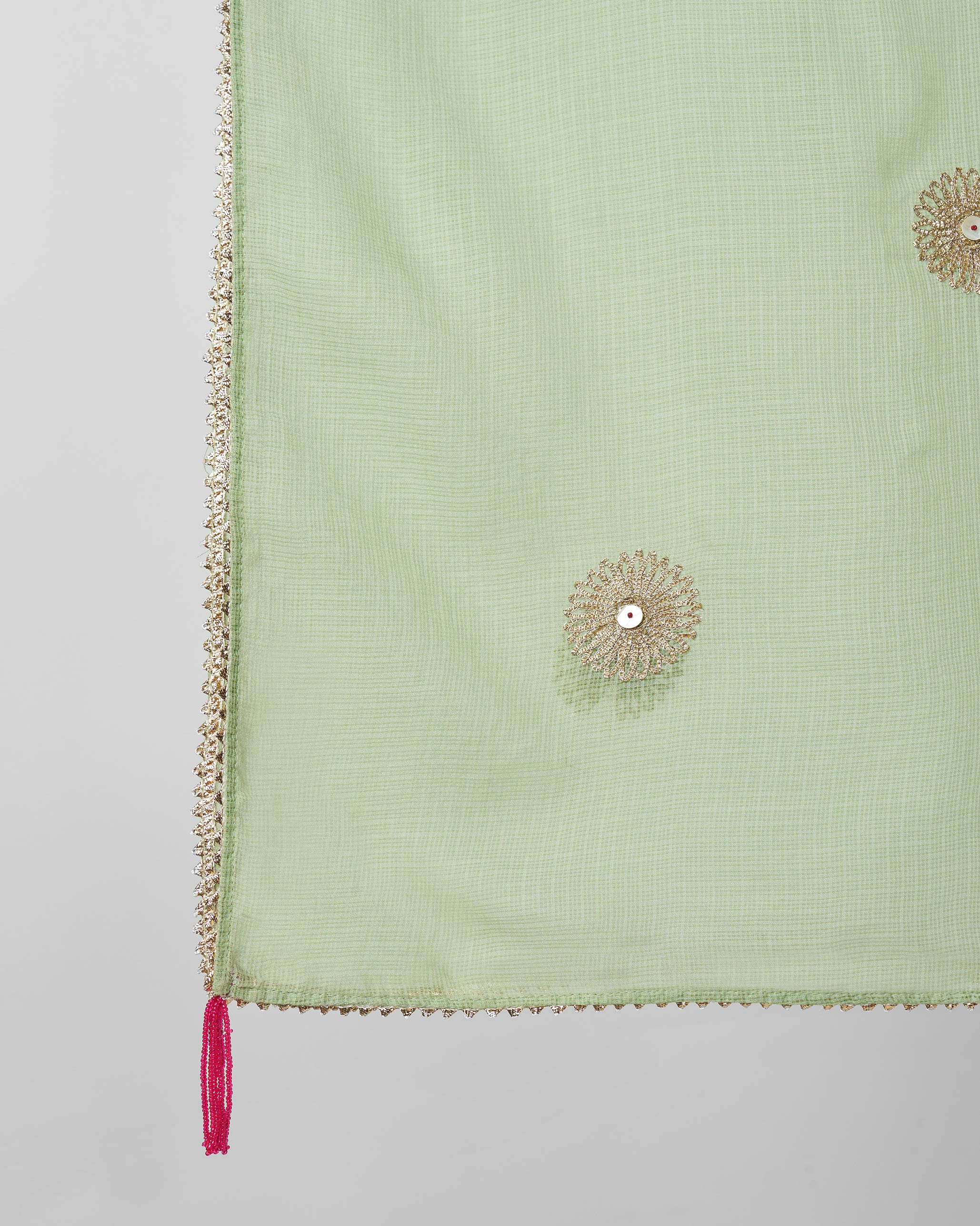 Kosi Dupatta - Mint Embroidered - Image 3