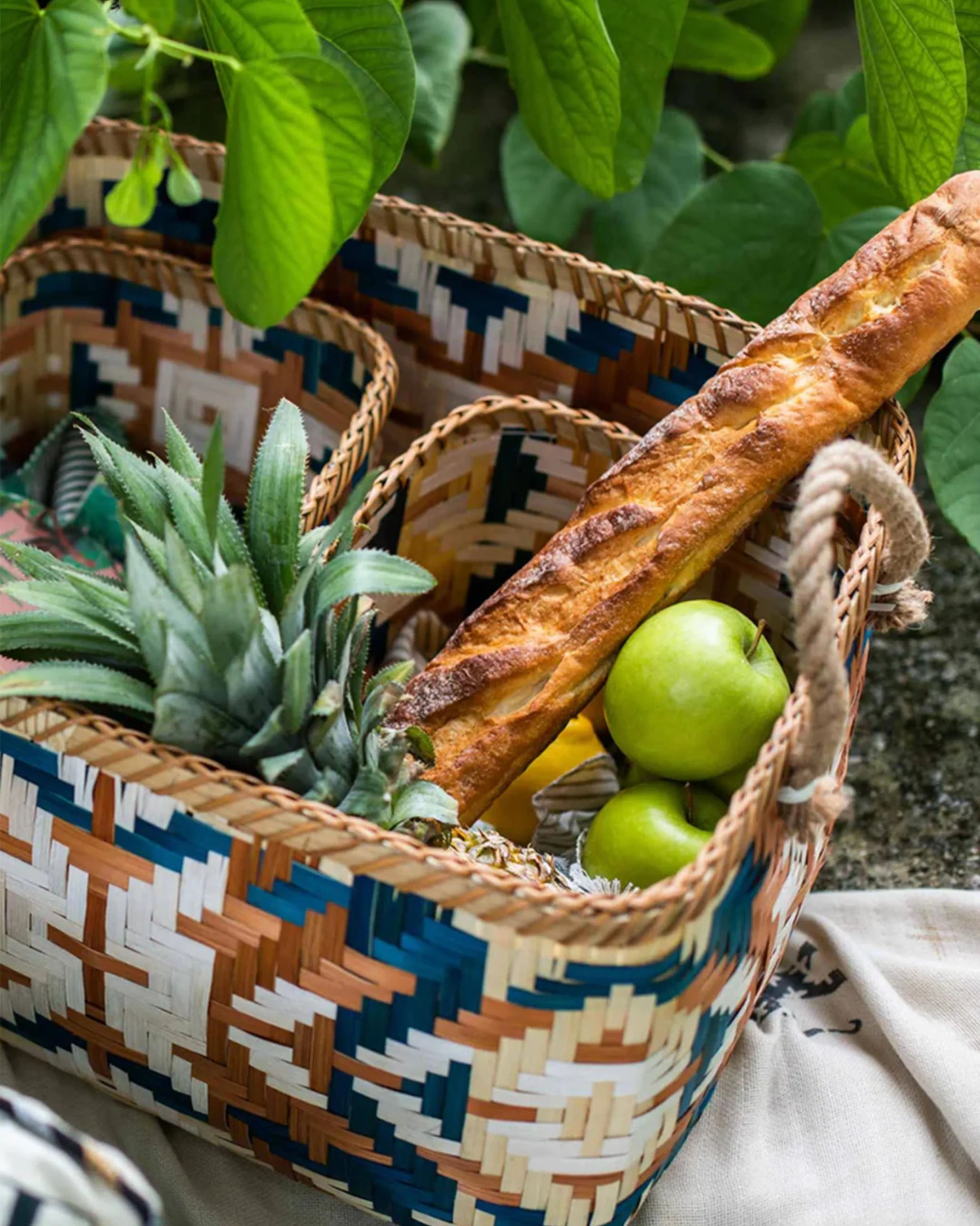 Kuba Bamboo Baskets (Set of 3) - Image 5