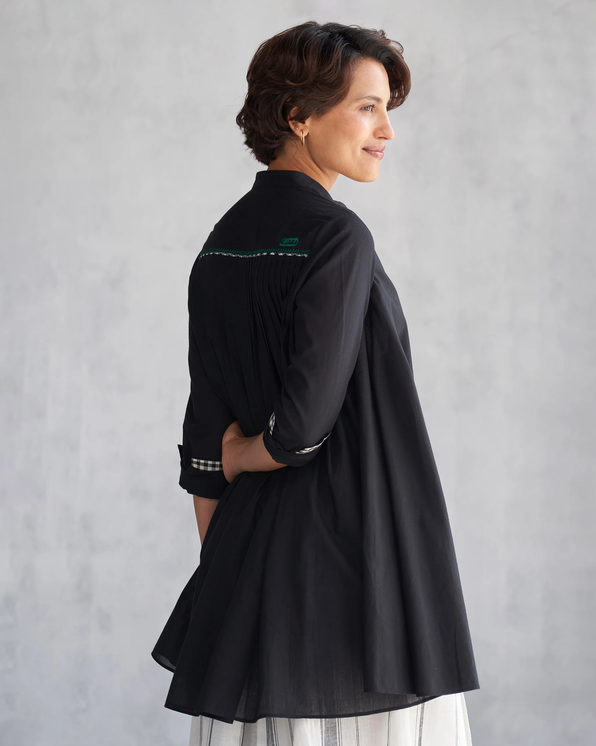 Kuro Pleated Top - Black - Image 5