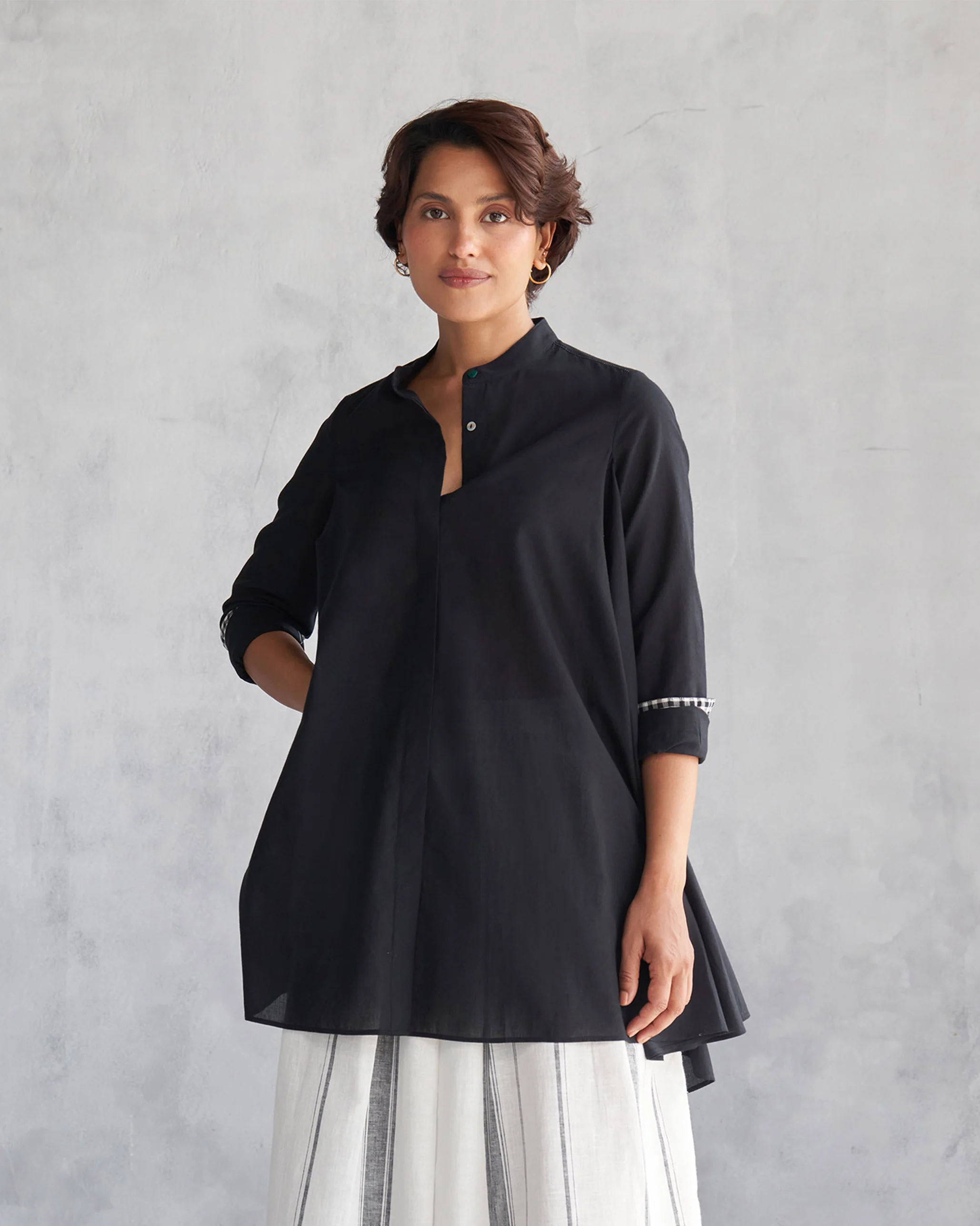 Kuro Pleated Top - Black - Image 8