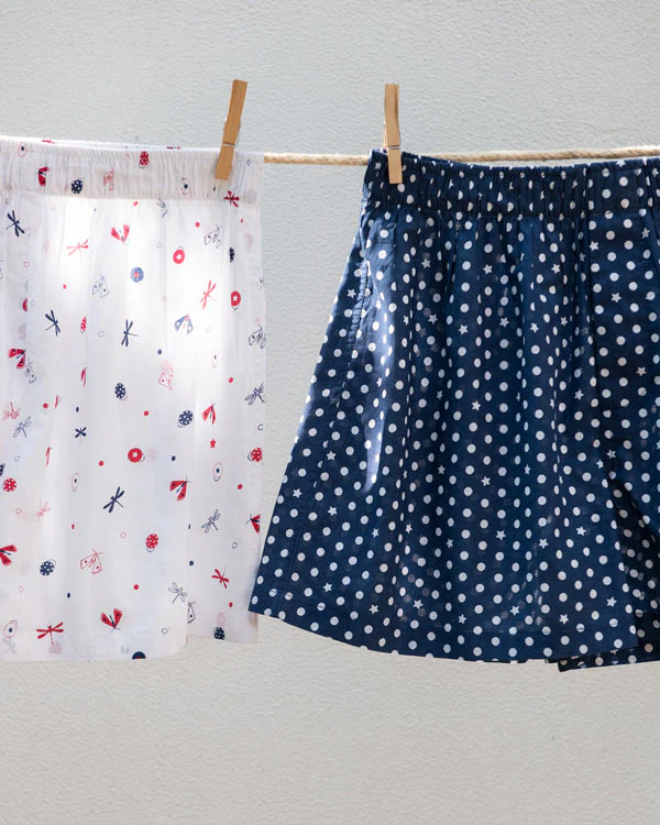 Ladybug Flies Boxers (Set of 2) - Ivory & Navy - Image 2