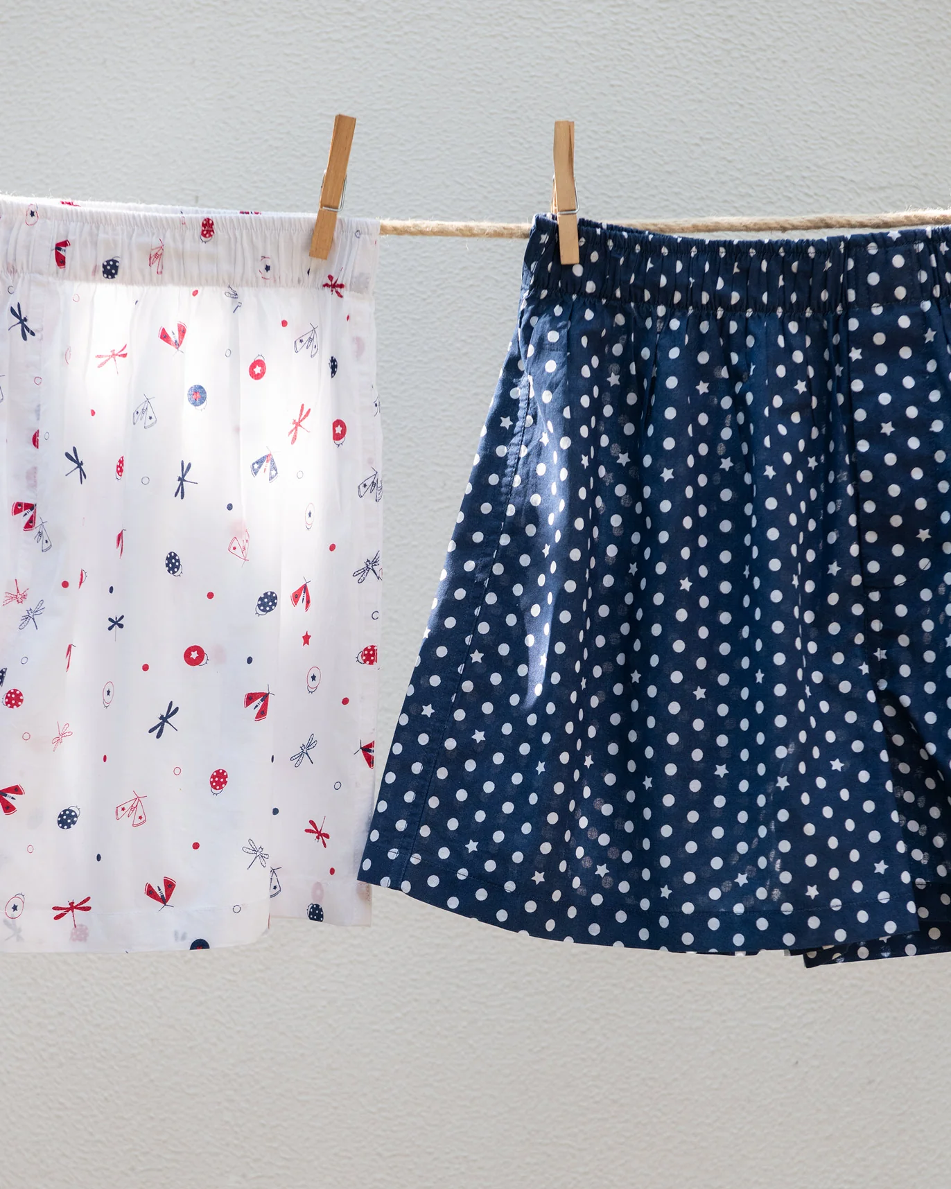 Ladybug Flies Boxers (Set of 2) - Ivory & Navy - Image 4