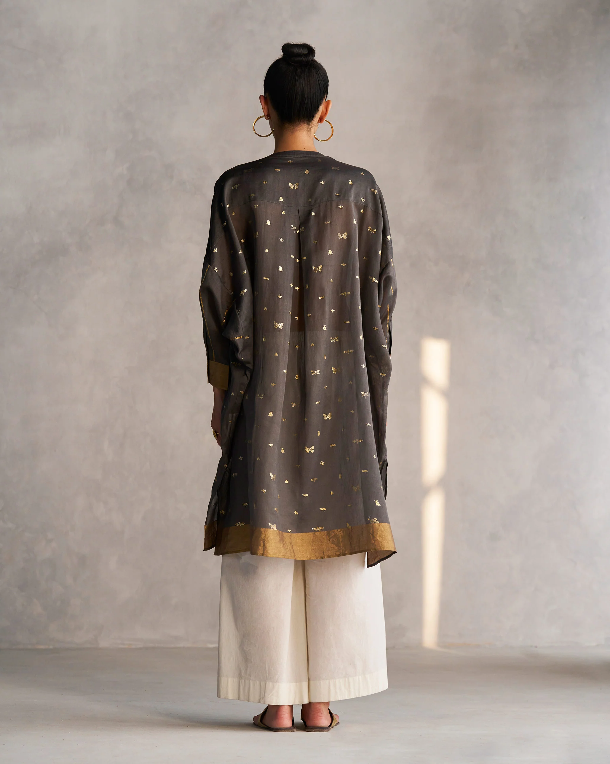Lazy Saturday Tunic - Charcoal & Gold - Image 3