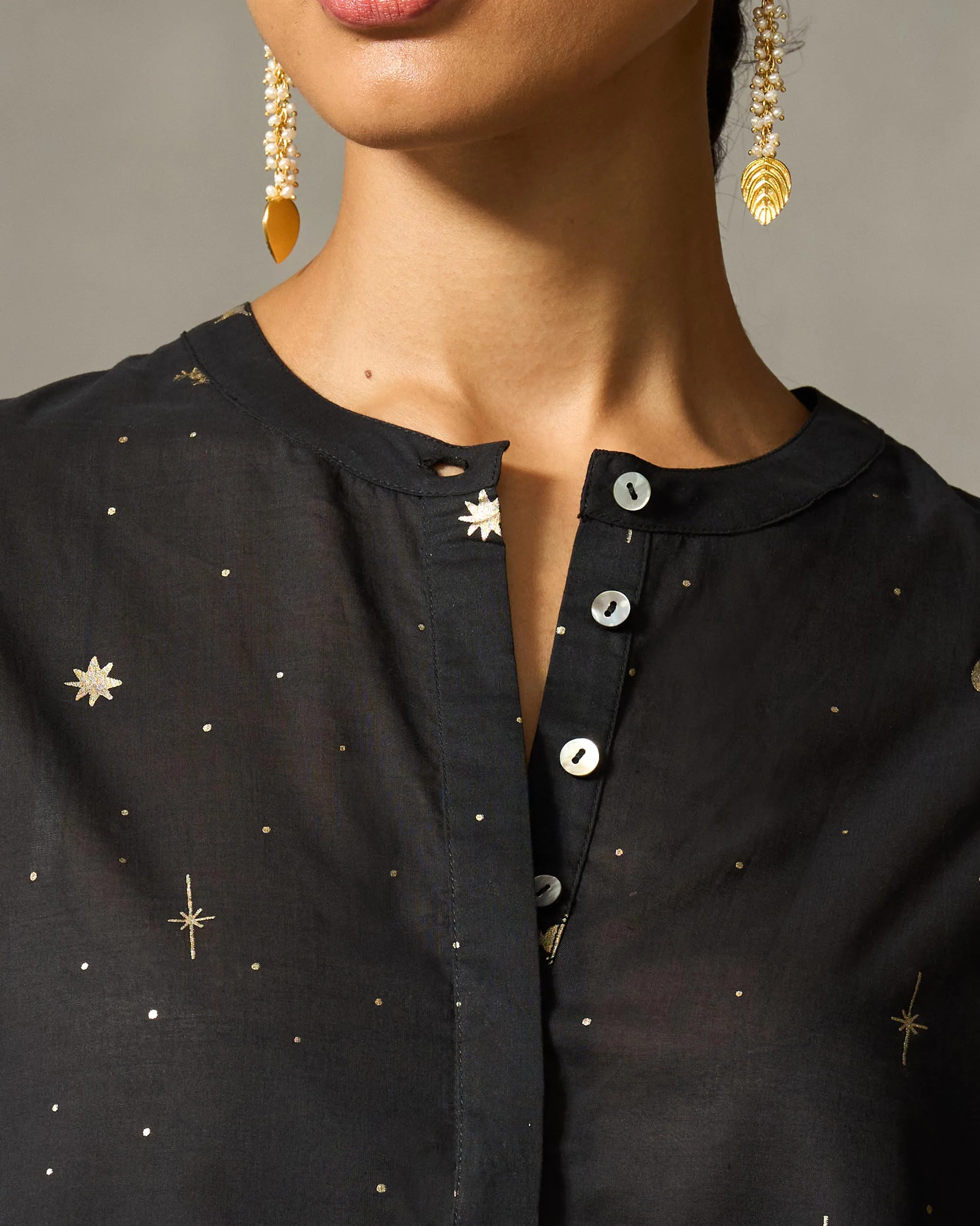 Lazy Sunday Tunic - Black & Gold - Image 3
