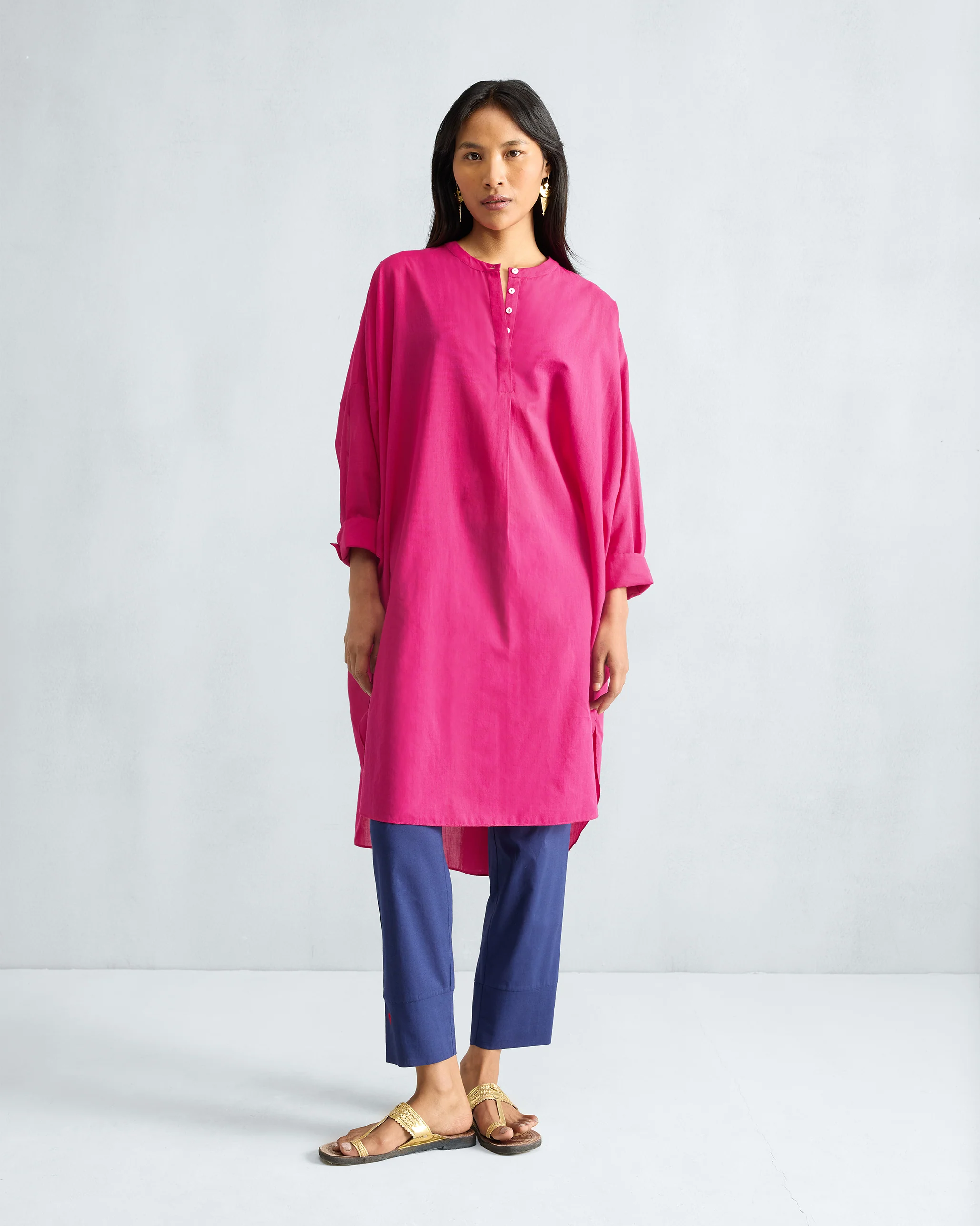 Lazy Sunday Tunic - Fuchsia - Image 2