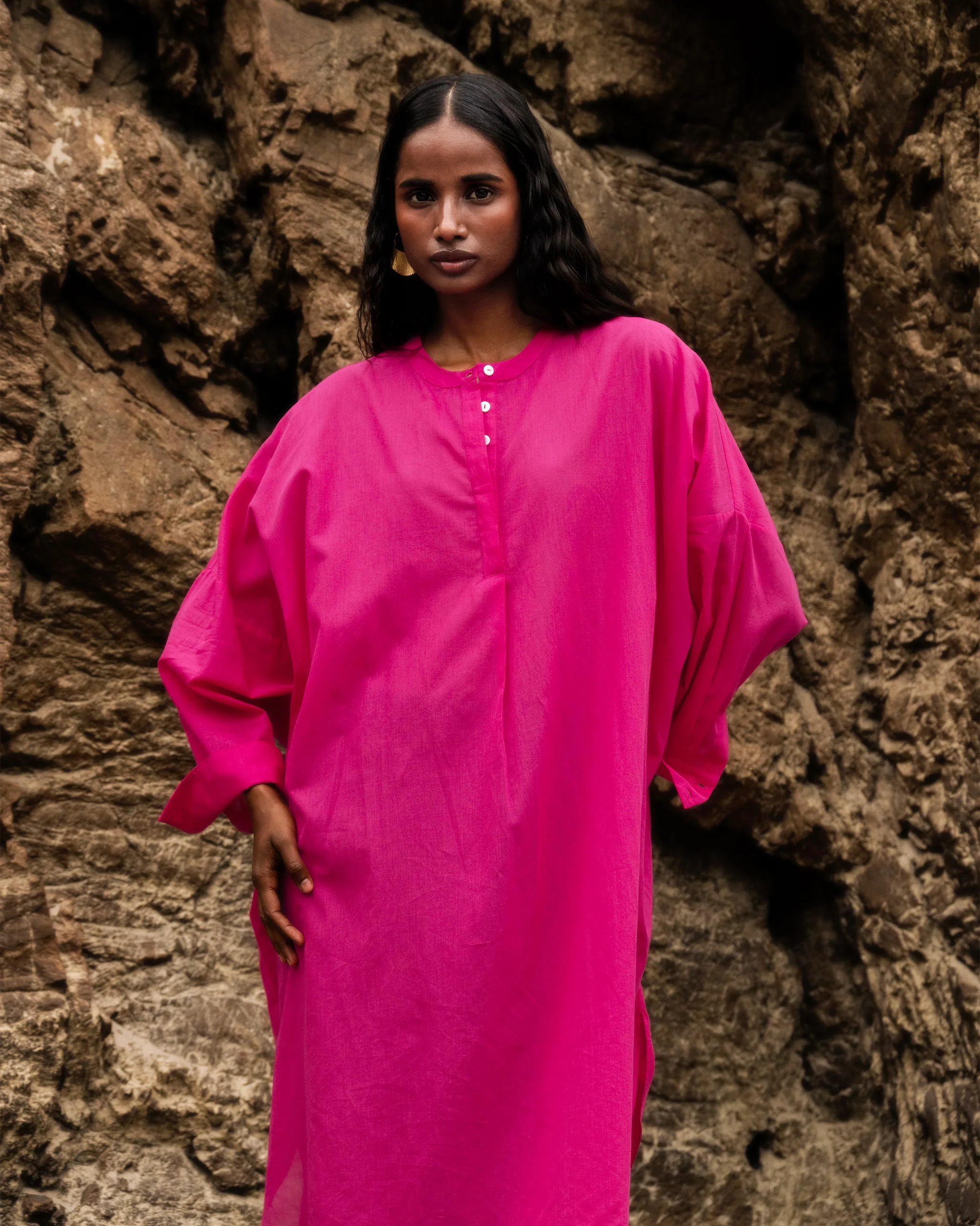 Lazy Sunday Tunic - Fuchsia - Image 3