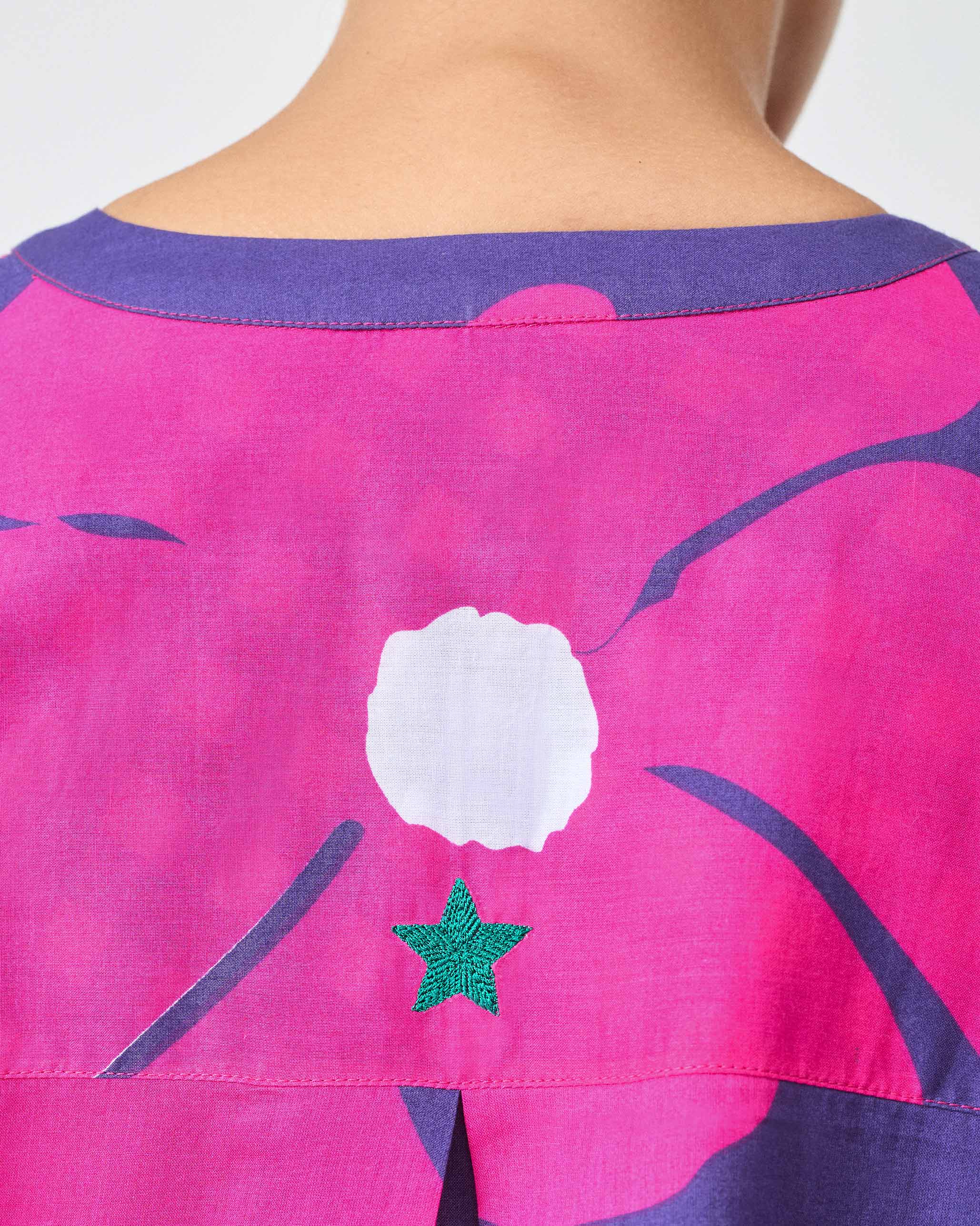 Lazy Sunday Tunic - Fuchsia & Purple Printed - Image 5