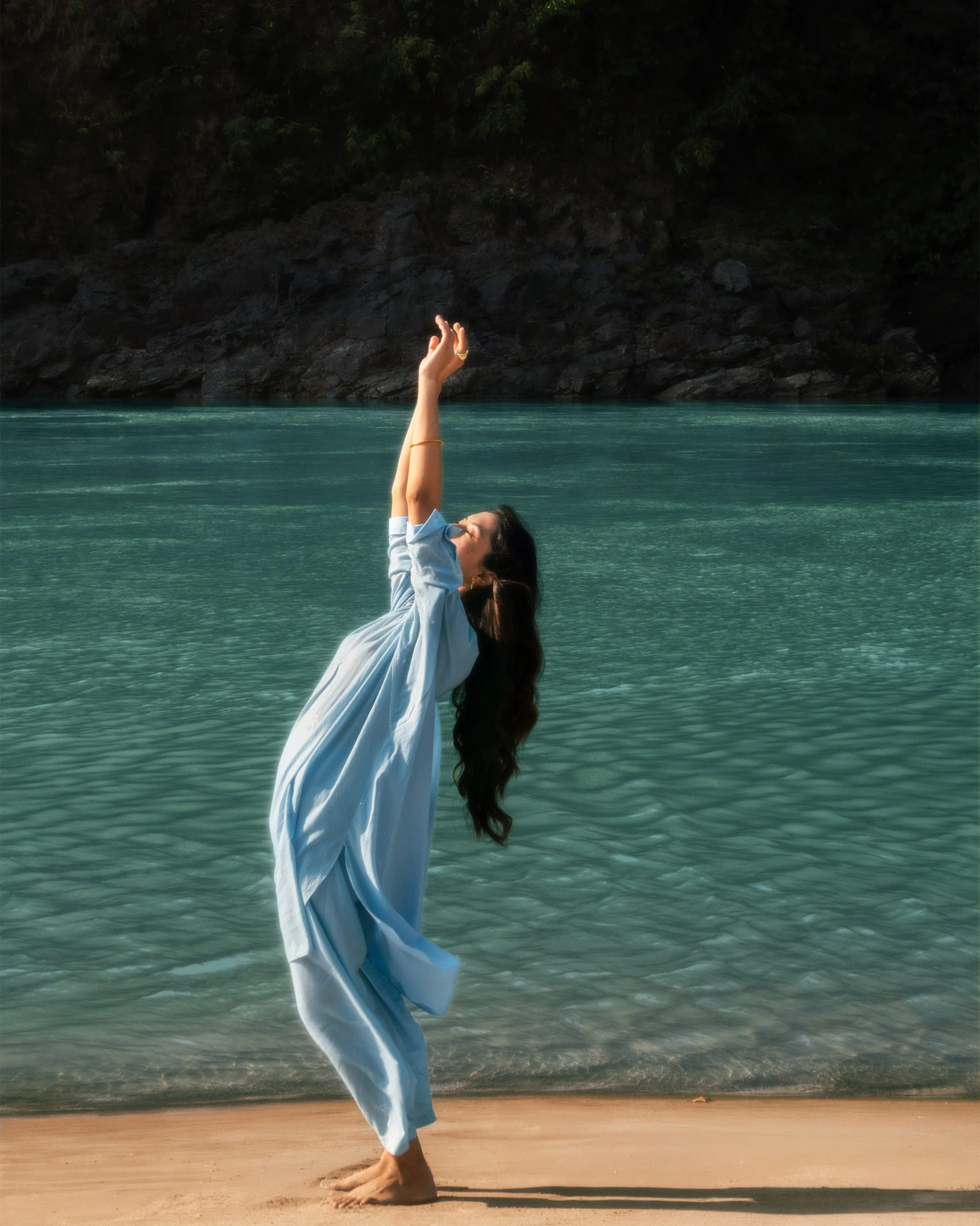 Lazy Sunday Tunic - Ice Blue Embroidered - Image 3