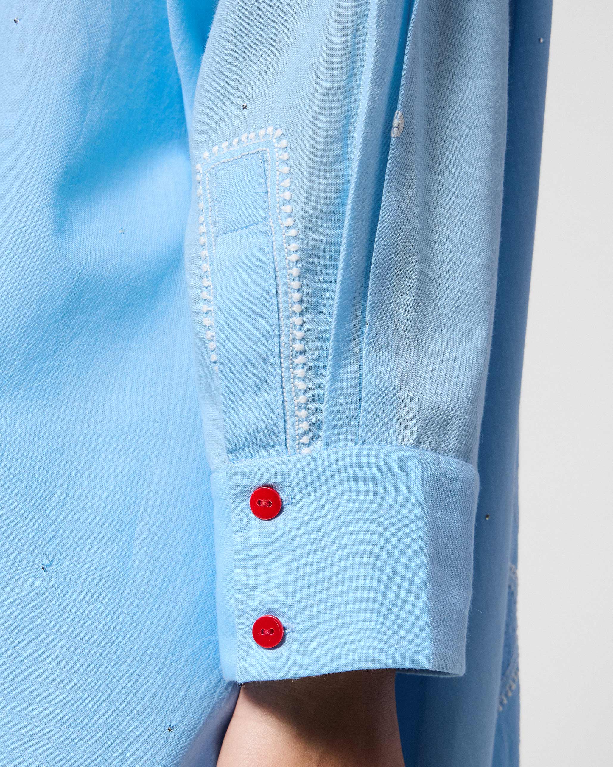 Lazy Sunday Tunic - Ice Blue Embroidered - Image 5