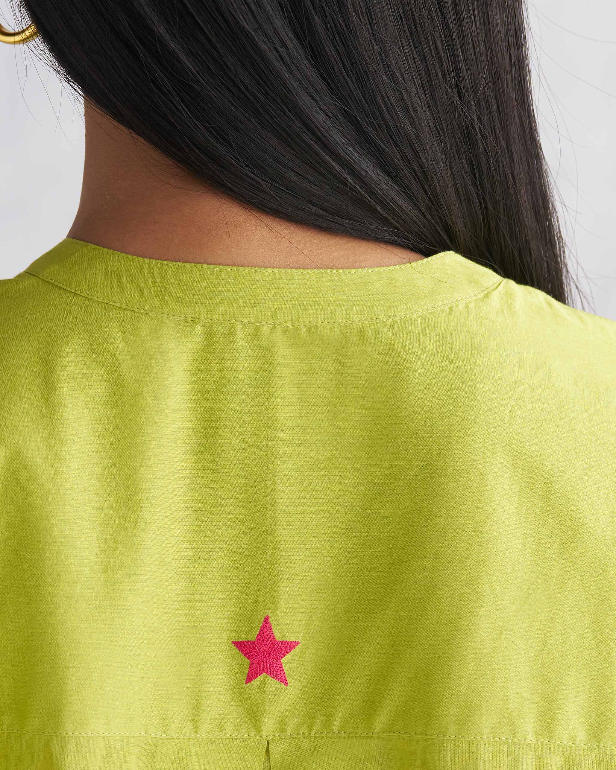 Lazy Sunday Tunic - Lime - Image 2