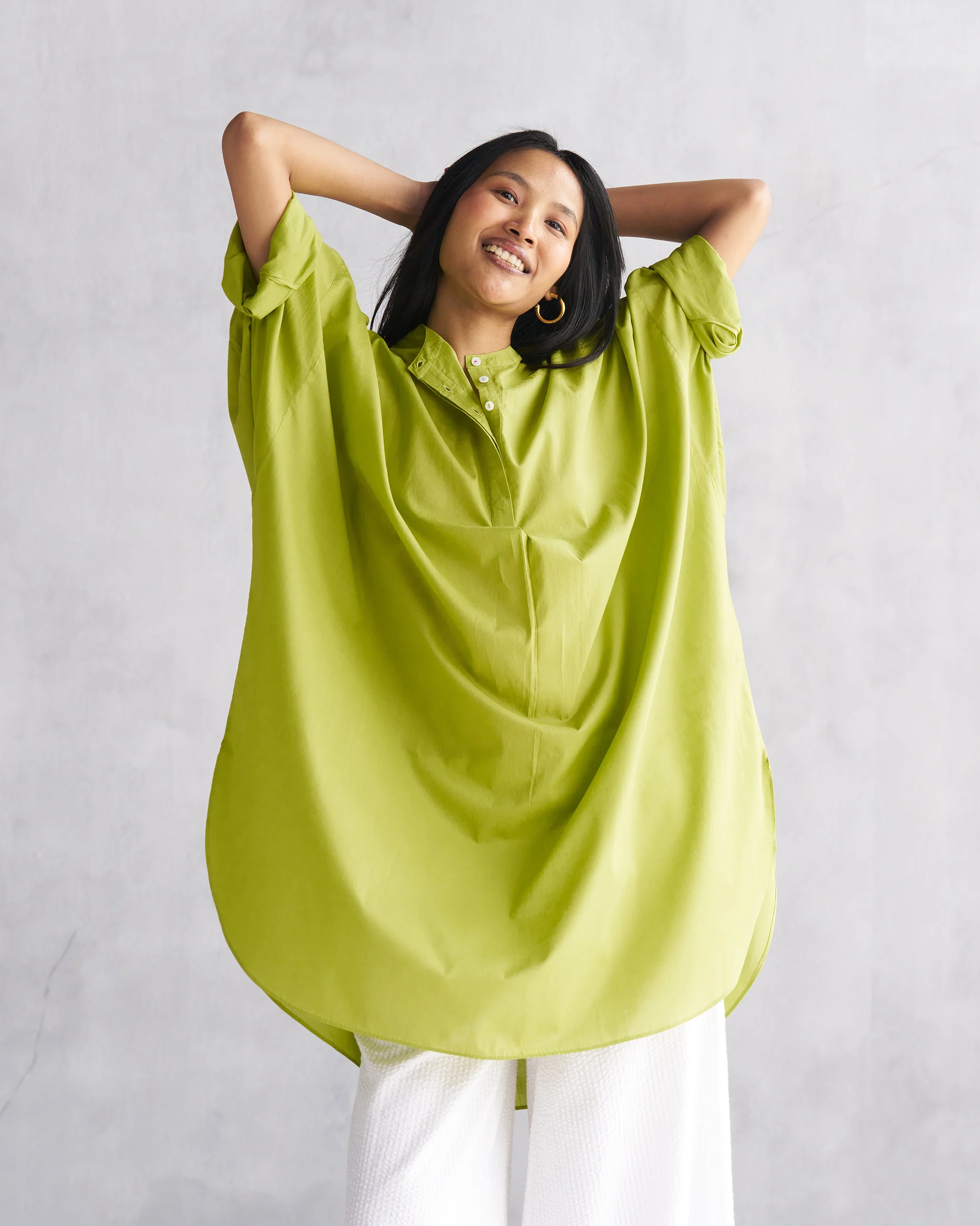 Lazy Sunday Tunic - Lime - Image 3